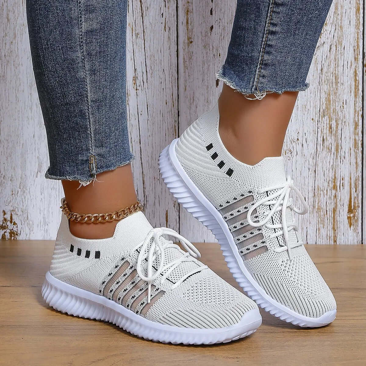 Breathable Lace-up Sneakers for Running & Casual Walking