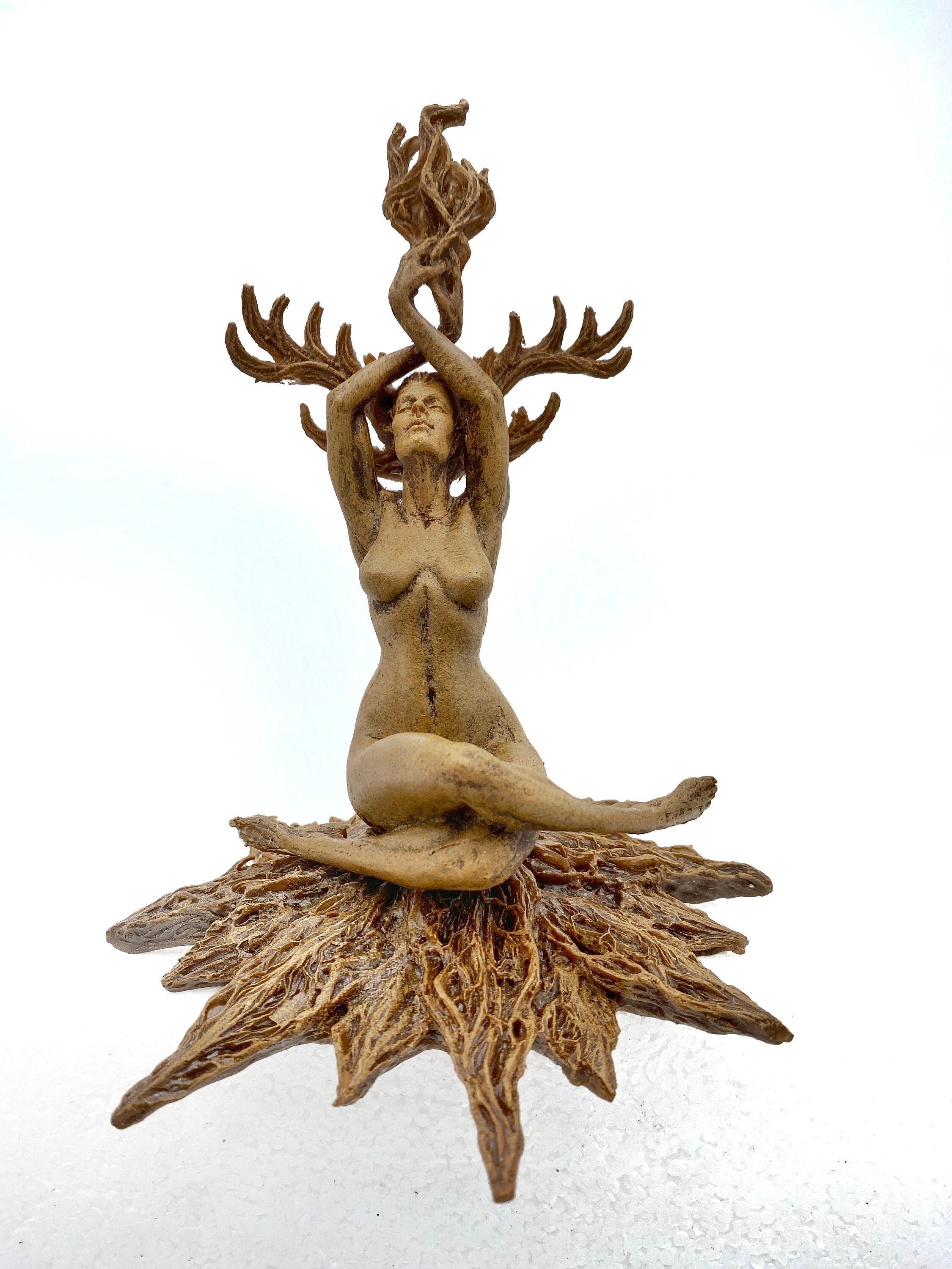 Prakrit Shakti: The Awakening Spirit Statue, Half Scale Resin|  Mythical Yoga Meditation Figurine | Goddess Altar Statue for Yoga Lovers