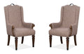 Durango - Wood Upholstered Host Arm Chair (Set of 2) - Willadeene Brown