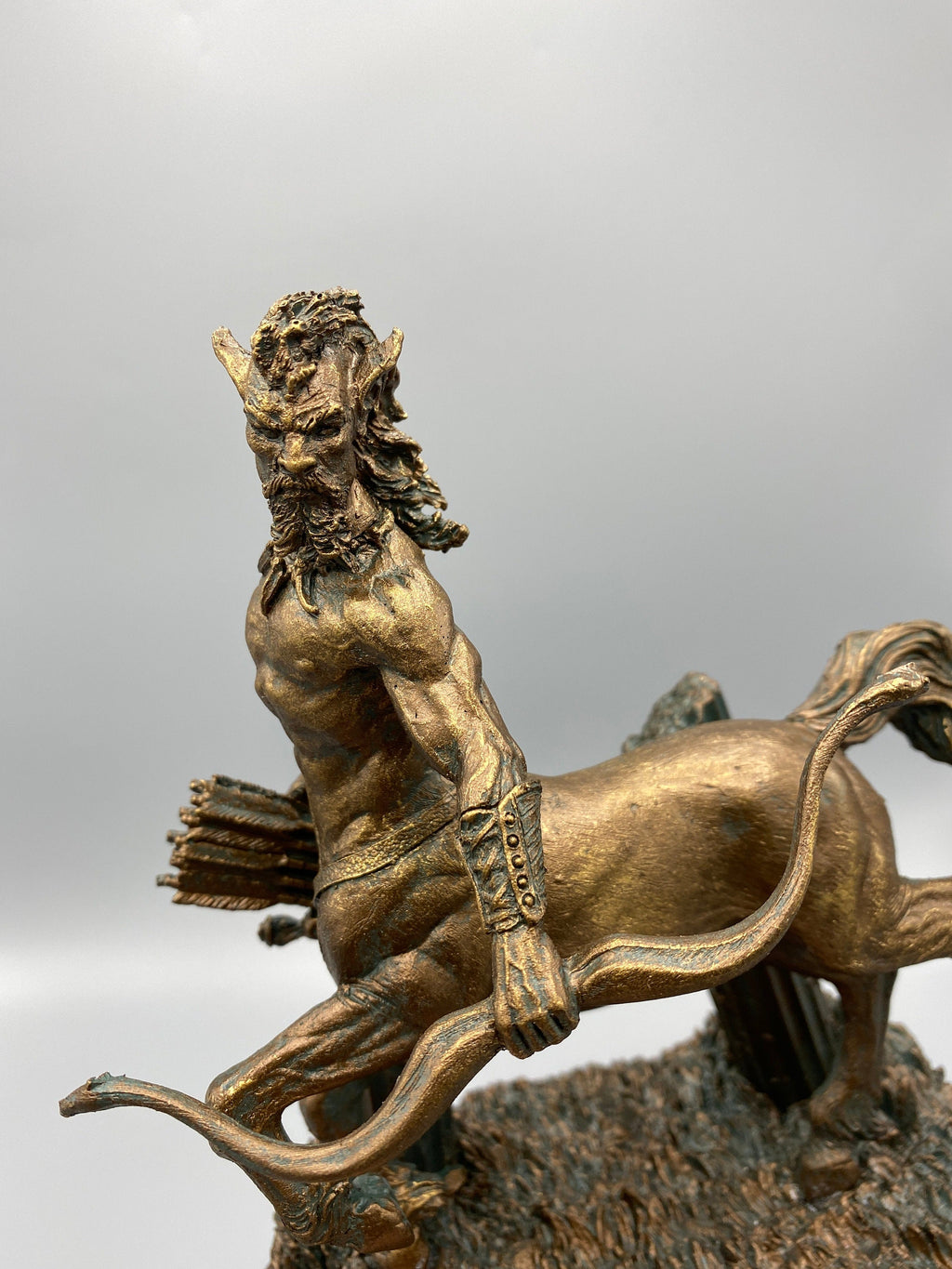 Centaur Statue, Hand Painted Resin Sculpture | Mythical Creature Figurine | Unique Legendary Sagittarius Centaur Figurine. Fantasy Art Decor
