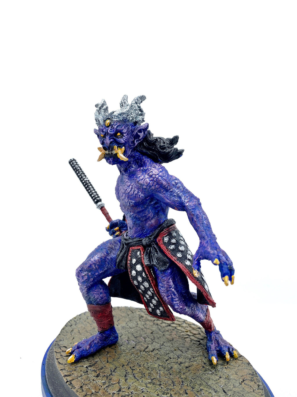 Oni Statue, Full Color, Blue