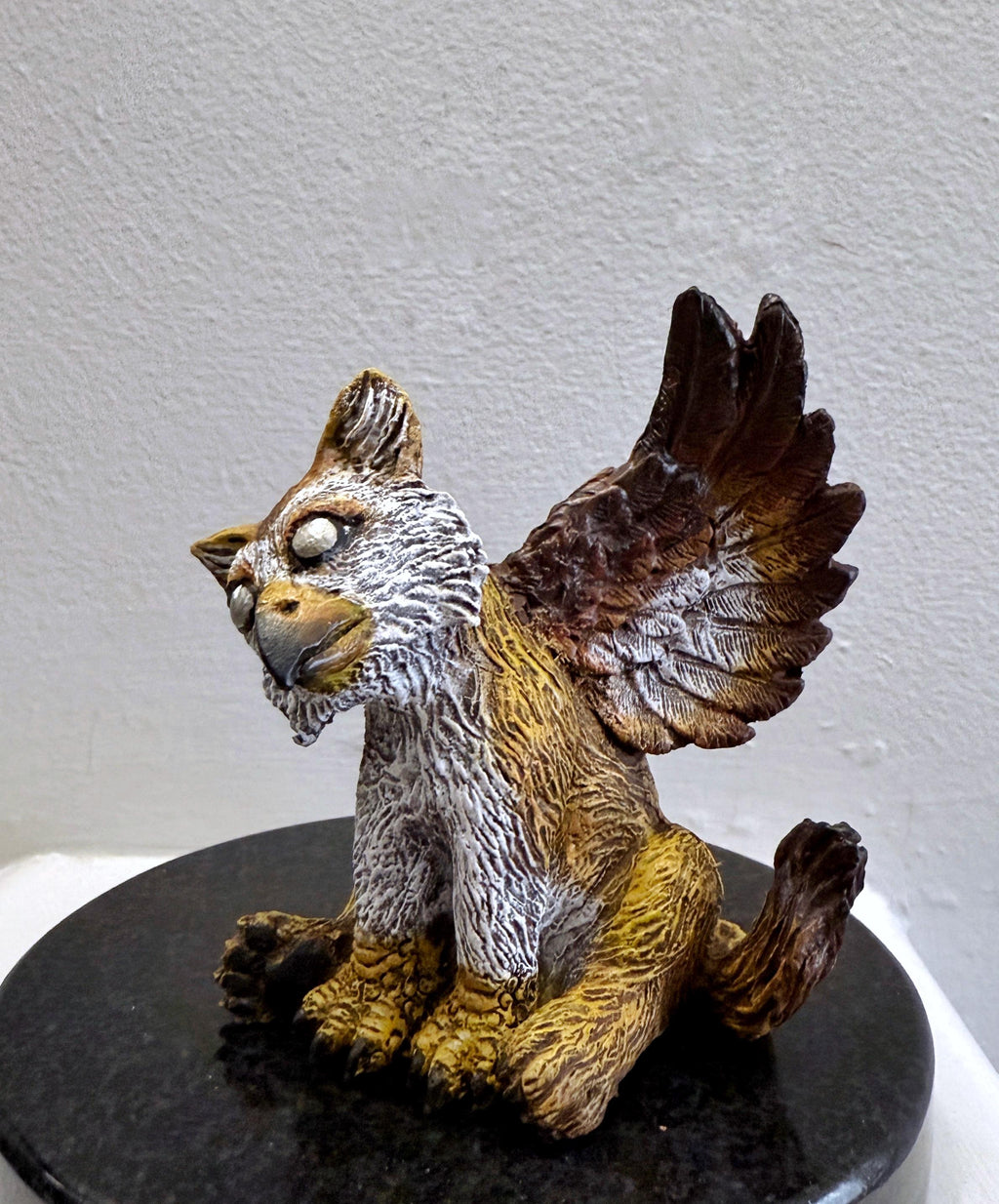 Baby Griffin Statue, Full Color Resin Sculpture | Mythical Creature Figurine | Unique Legendary Baby Griffin Figurine. Fantasy Art Gift