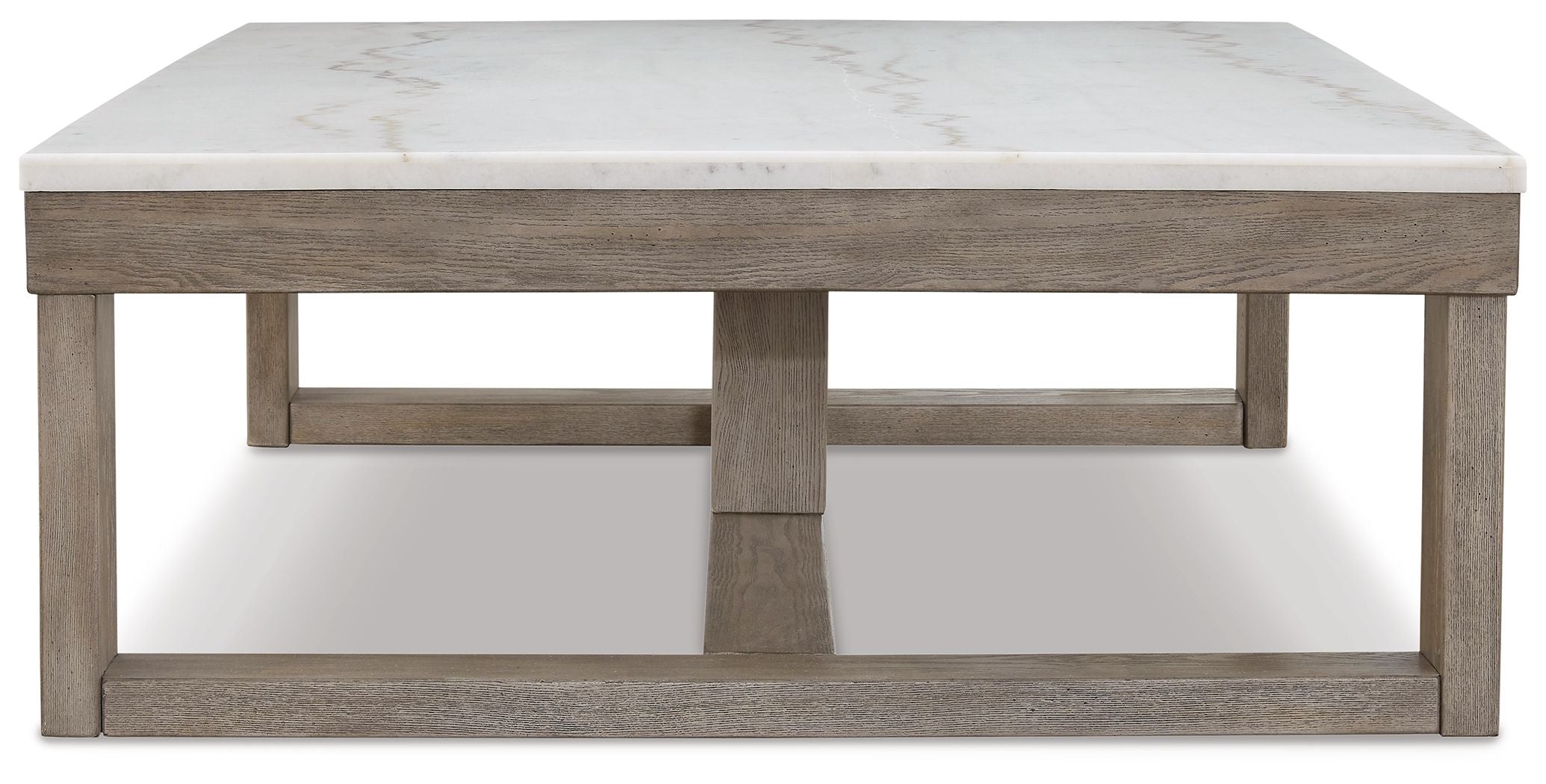 Loyaska - Rectangular Cocktail Table - Brown / Ivory