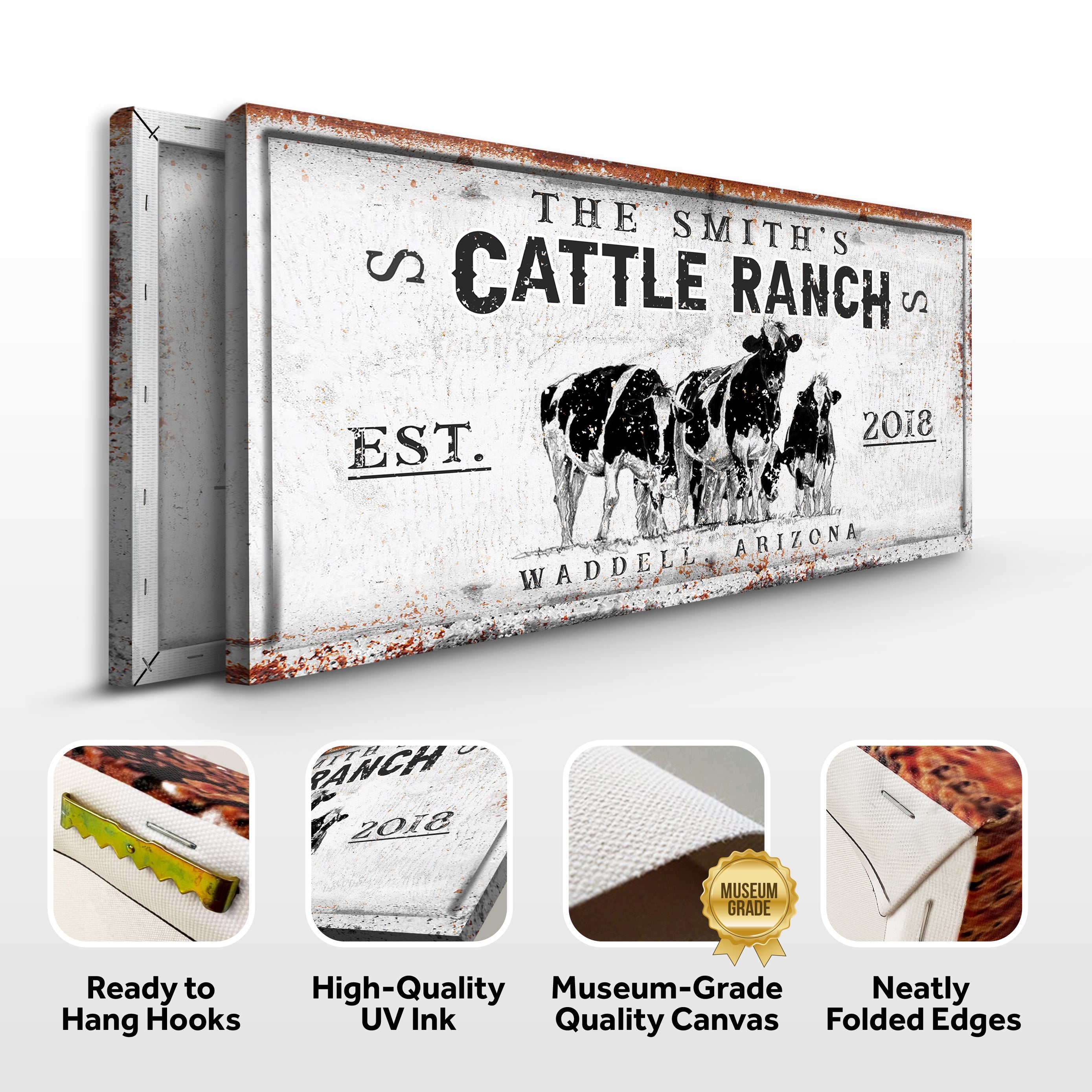 Branded Cattle Ranch Sign V