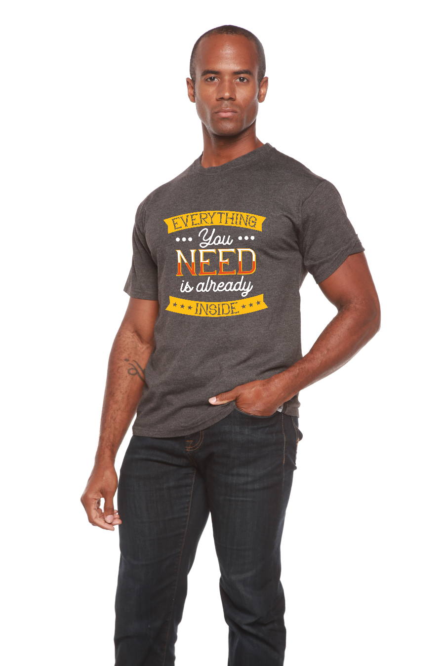 Everything you need Men's Bamboo Viscose/Organic Cotton Short Sleeve Graphic T-Shirt