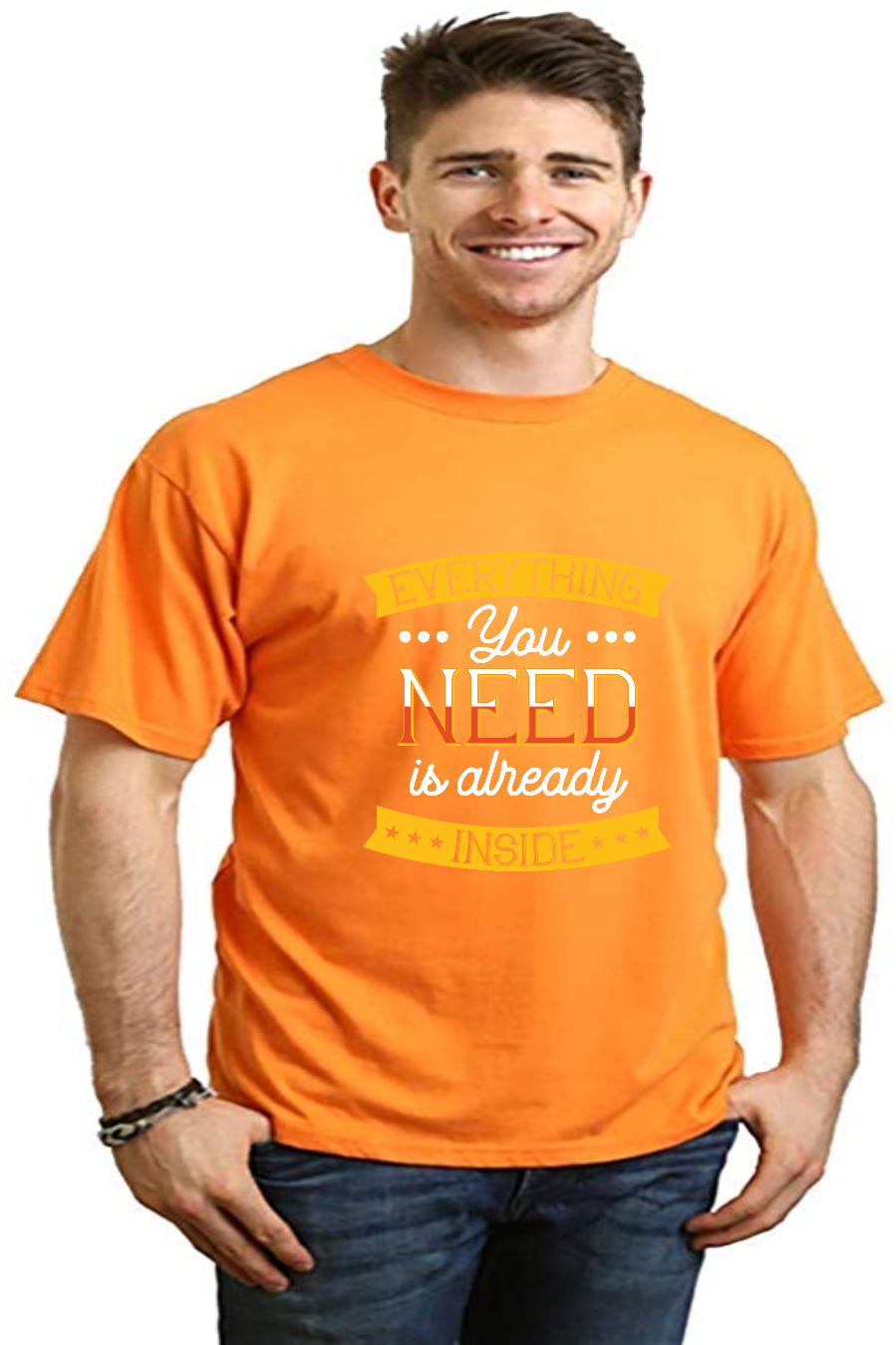 Everything you need Men's Bamboo Viscose/Organic Cotton Short Sleeve Graphic T-Shirt