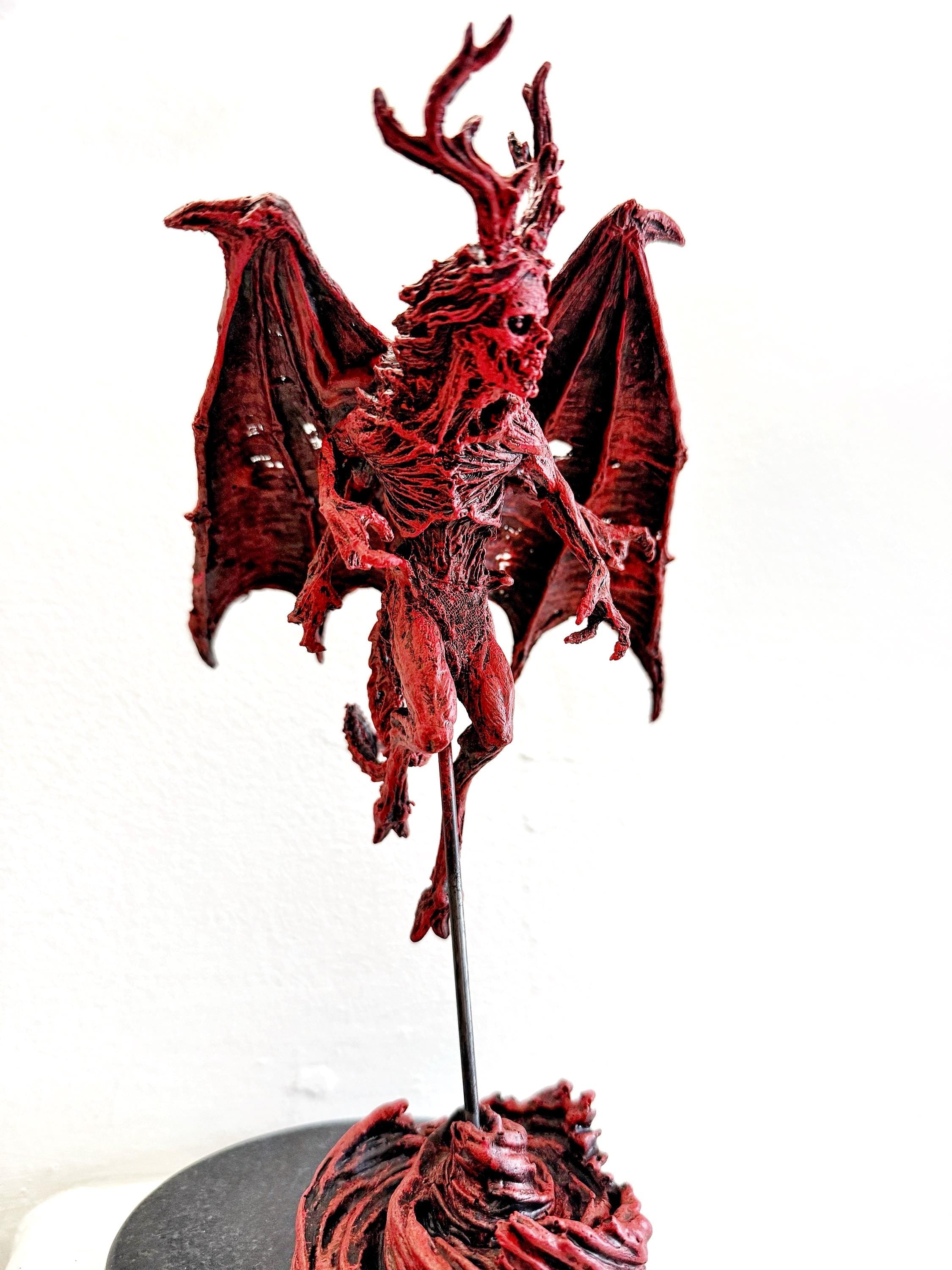 Angel of Death Statue, Half Scale Resin | Mythic Creature Figurine | Myths and Legends Monster Statue | Demon Statue for Gothic Home Decor