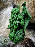 Cthulhu Enthroned Statue, Hand Painted Resin Sculpture | Cthulhu Mythos Monster Figurine | Lovecraftian Horror Decor and Gamer Gift
