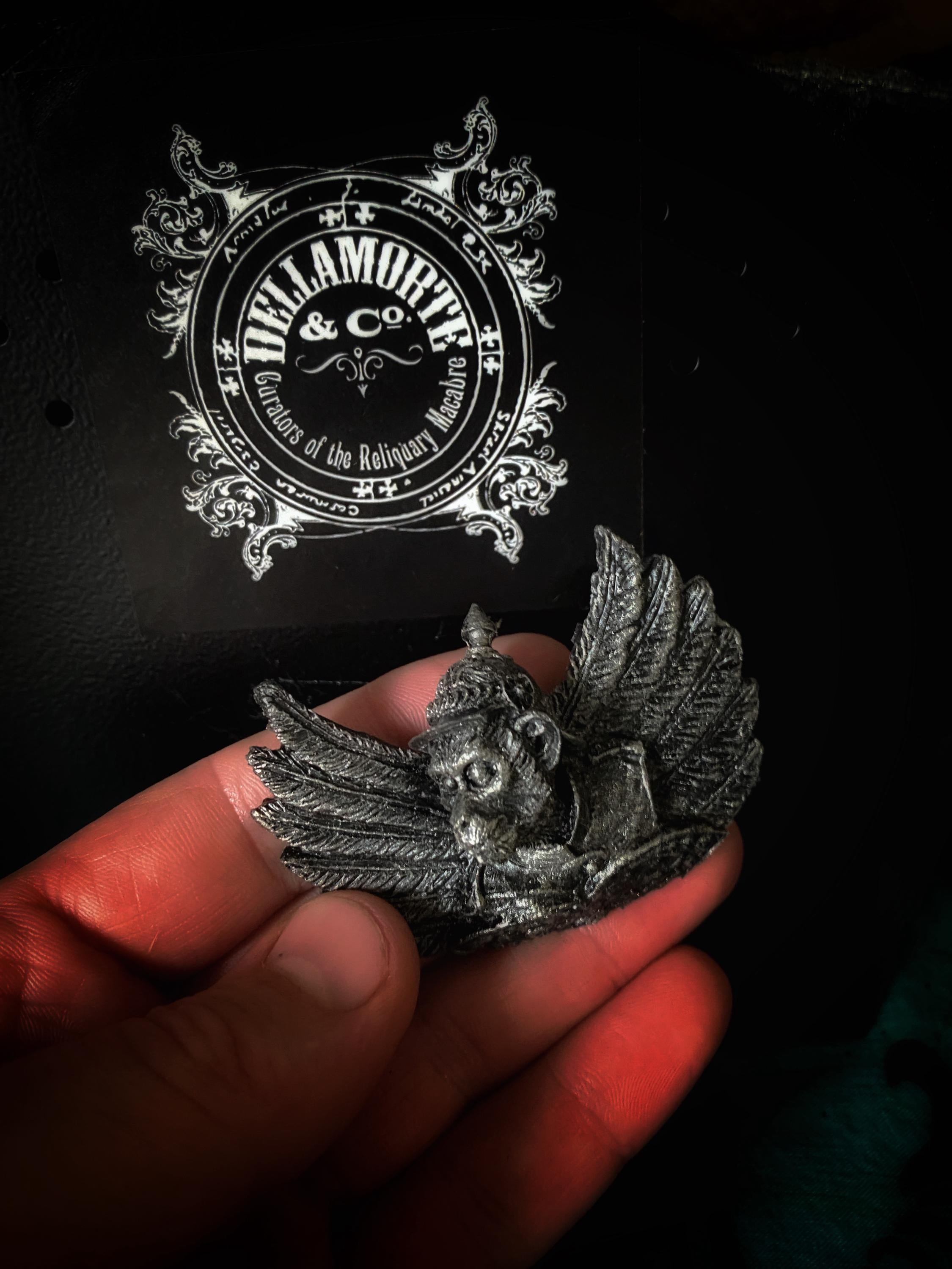 Flying Monkey Magnet, Hand Painted Resin Sculpture | Mythic Fantasy Decor | Winged Monkey Wizard of Oz Magnet for Fantasy and Gothic Decor