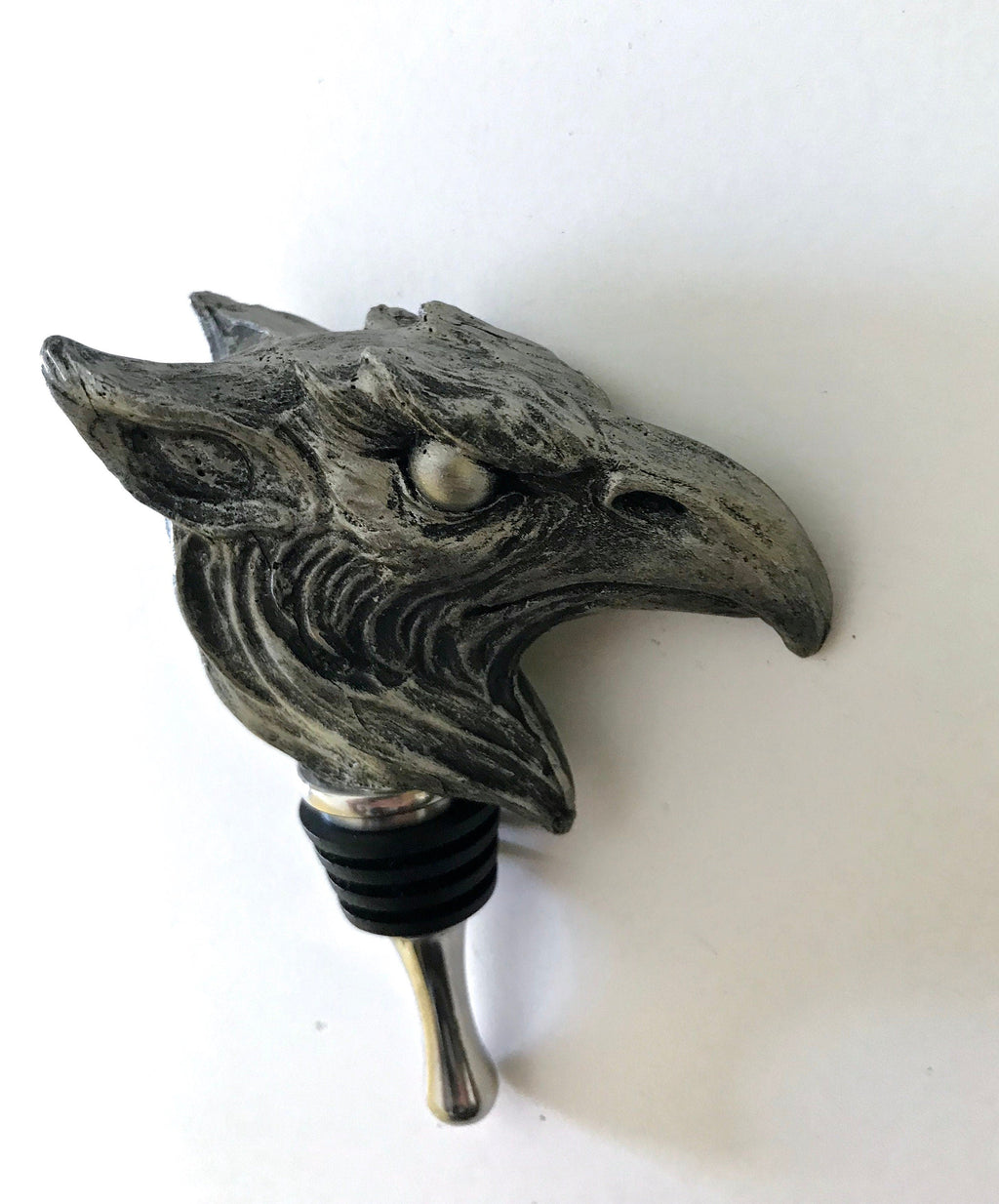 Griffin Winestopper, Hand Sculpted Resin,  Mythic Fantasy Art Barware | Legendary Creature Bottle Stopper | Fantasy Wine and Barware Gift