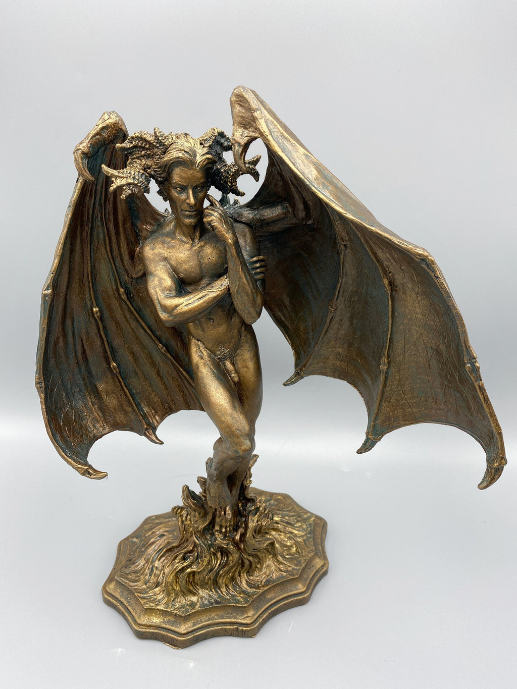 Lucifer Morning Star Statue | Mythological Deities Figurine | Fallen Angel Character Statue | Satan Altar Statue for Gothic Home Decor