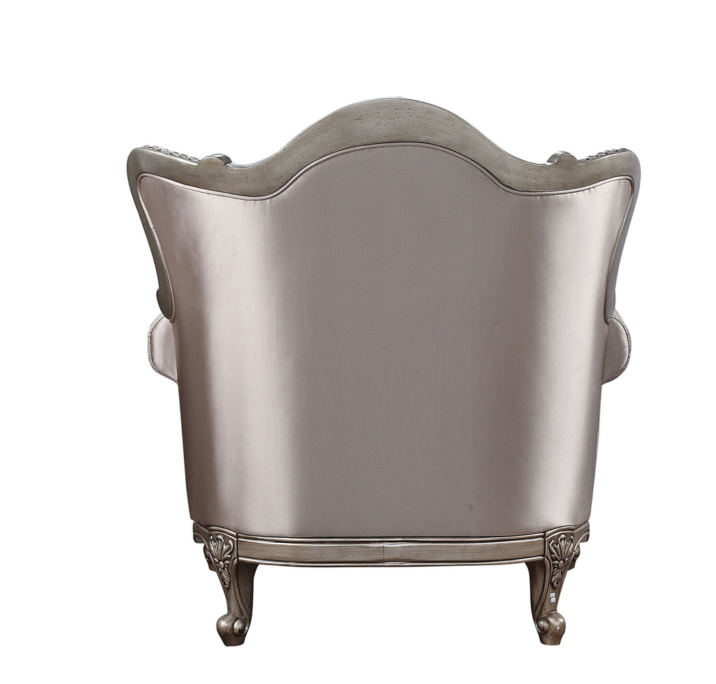 Jayceon - Chair With Pillow - Fabric & Champagne