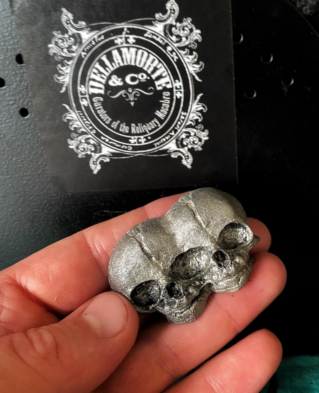 Conjoined Twins Skull  Magnet, Hand Painted Resin Sculpture | Gothic Fantasy Decor | Conjoined Skull Magnet for Fantasy and Gothic Decor