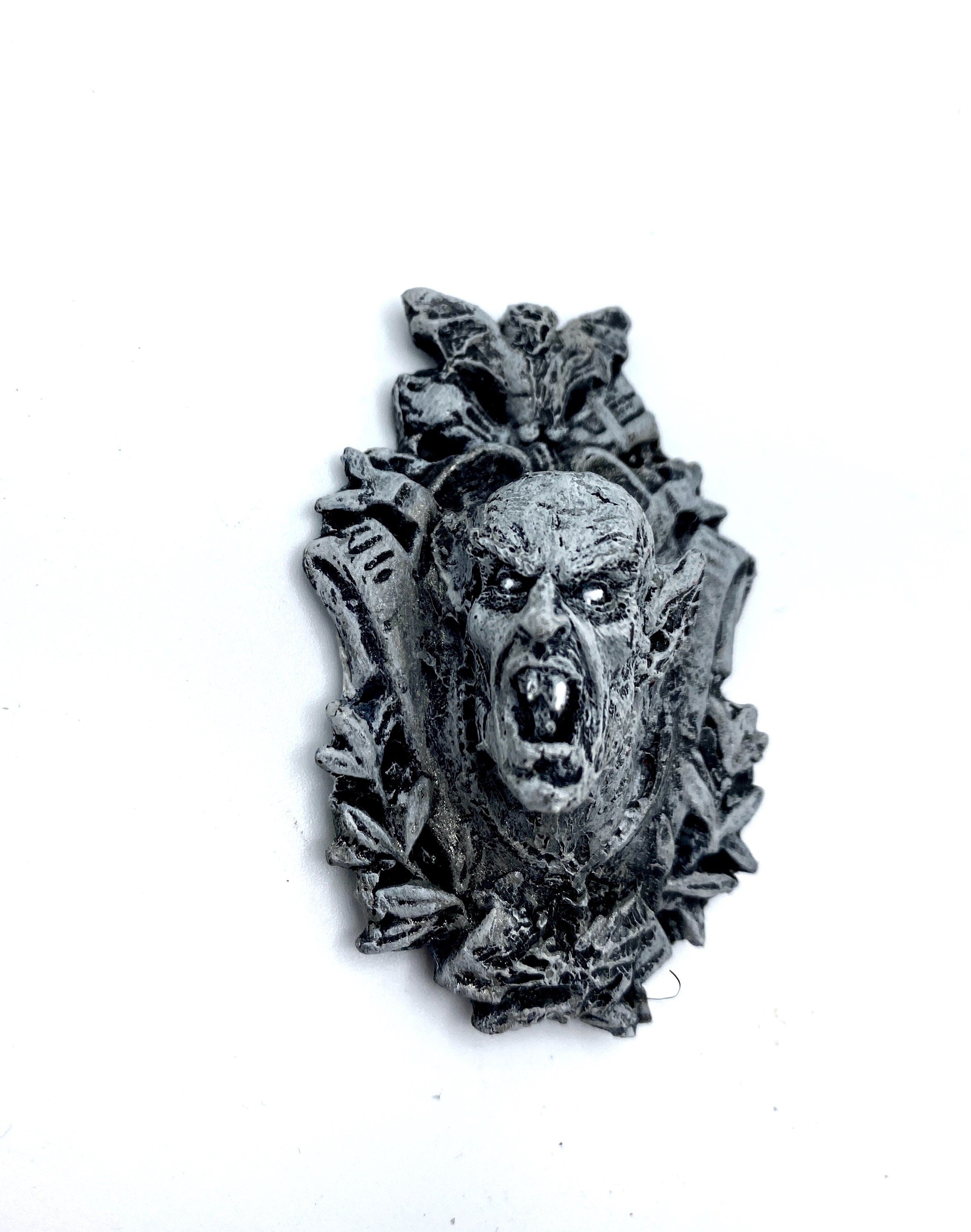 Dracula: Nosferatu Magnet, Hand Painted Resin Sculpture | Gothic Fantasy Decor | Vampire Magnet for Fantasy and Gothic Decor