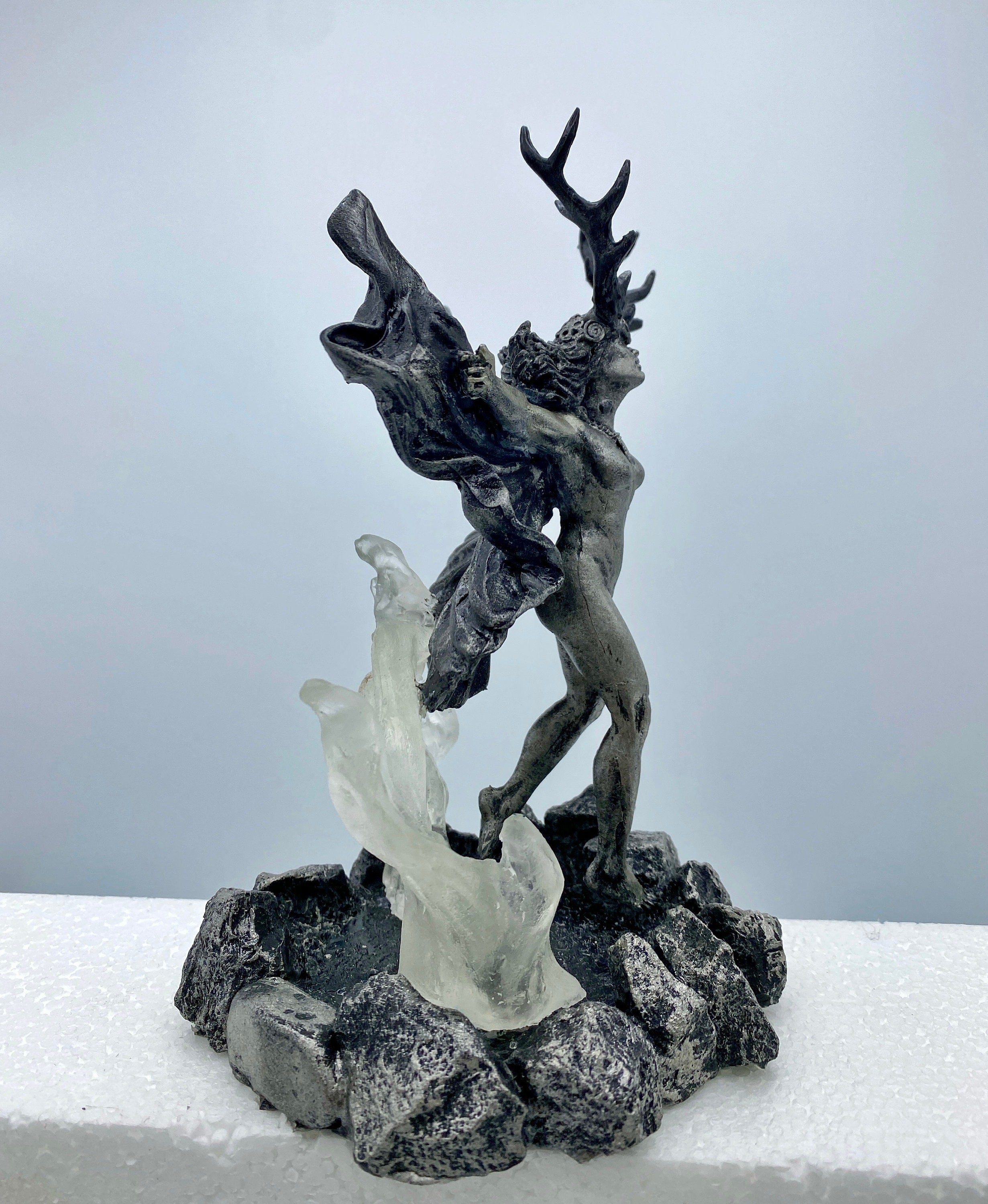 Witch’s Sabbath: Morgan Le Fay Statue, Hand Painted Resin Sculpture | Pagan Folklore Pagan Goddess Figurine | Witchy Art for Gothic Decor