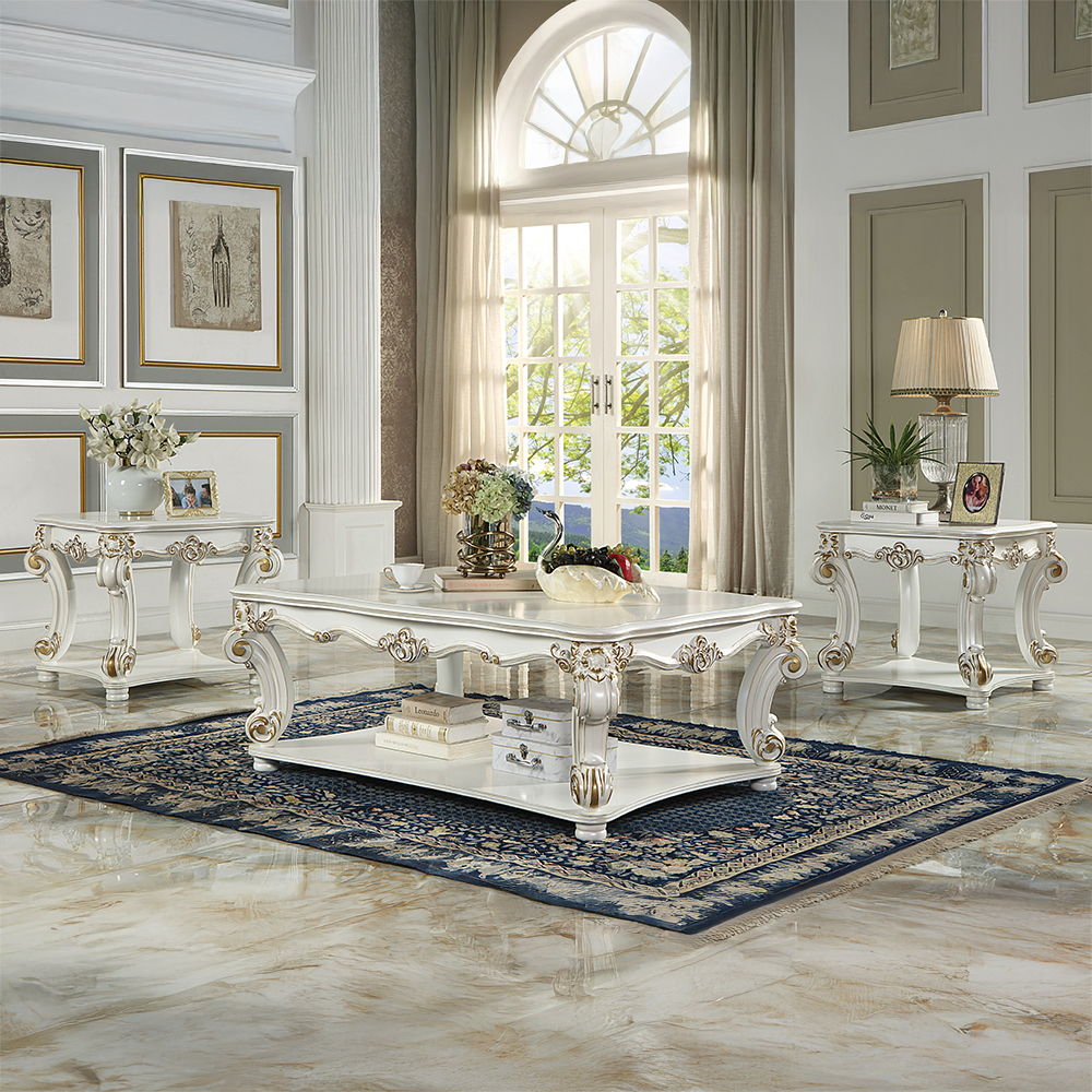 Vendome - 31" End Table - Antique Pearl