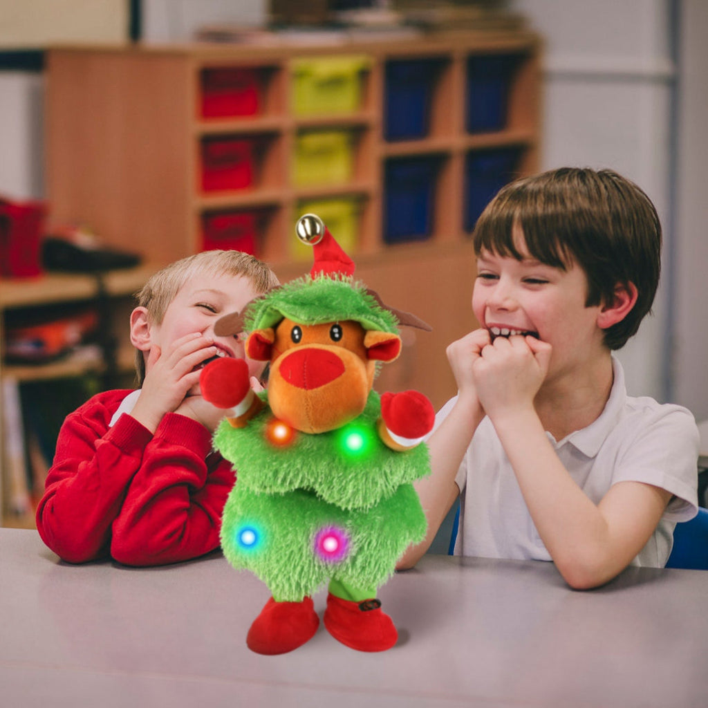 Electric Dancing Singing Plush Toy Twisting Elk Toy Talking Interactive Mimicking Funny Songs Wiggly Dance Kid Christmas Gift