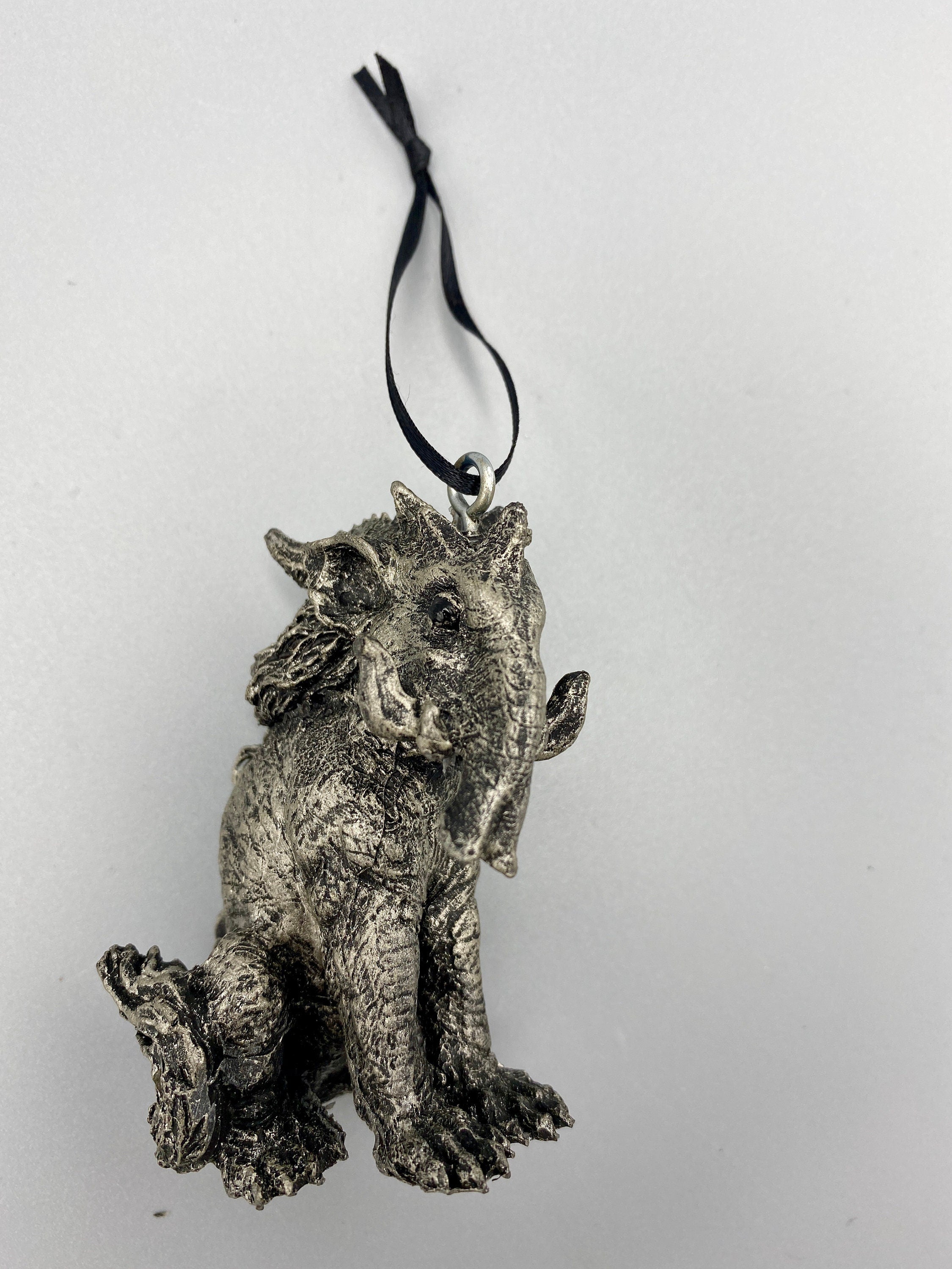 Baku, the Dream Guardian Ornament, Hand Painted Resin Sculpture | Mythical Creature Figurine | Japanese Baku Ornament. Fantasy Art Gift