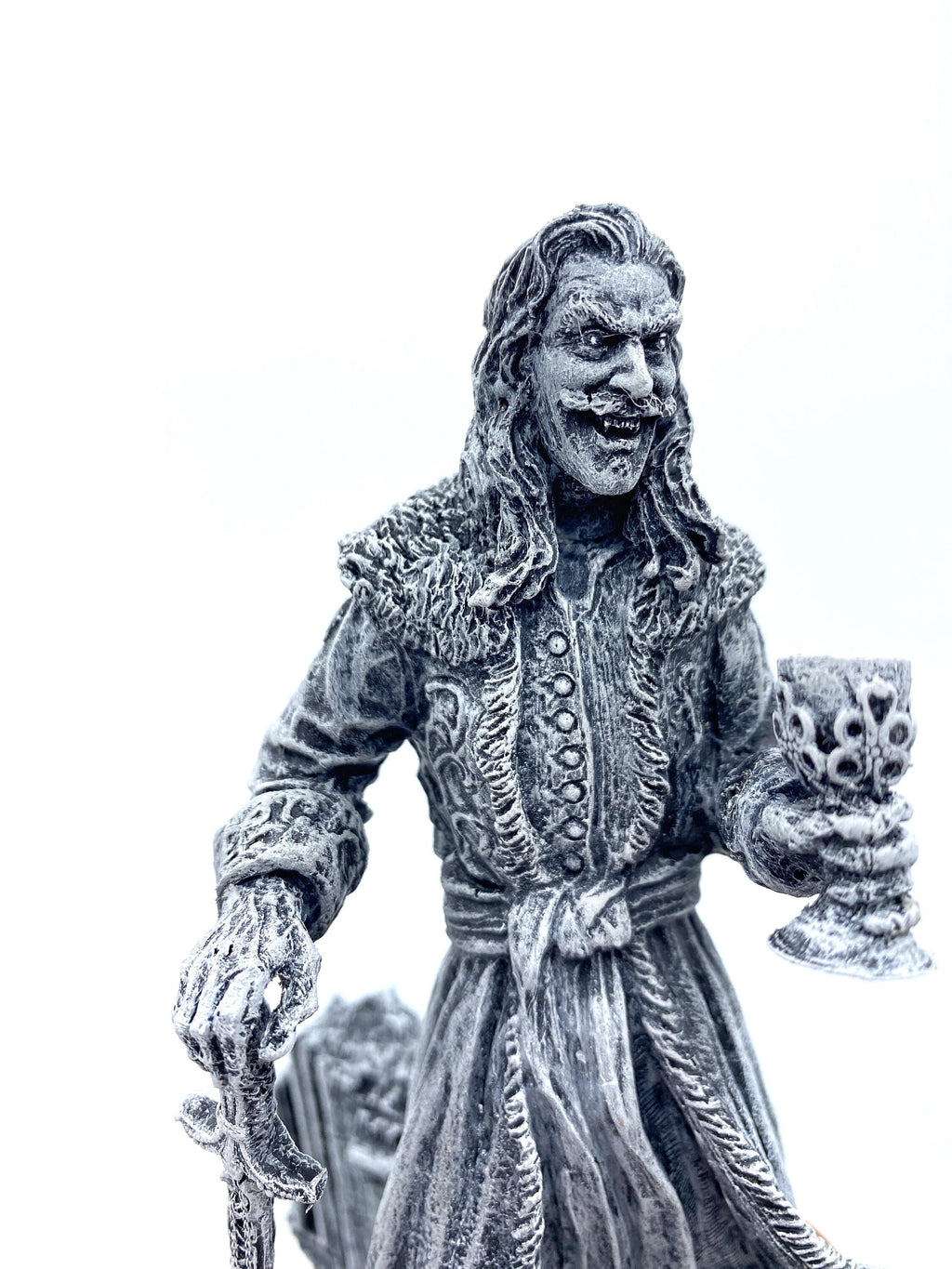 Dracula: Vlad the Impaler Statue, Hand Painted Resin Sculpture | Legendary Vampire Figurine |Undead Vlad Tepes |Gothic Gift and Spooky Decor