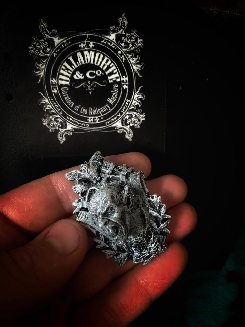 Dracula: Nosferatu Magnet, Hand Painted Resin Sculpture | Gothic Fantasy Decor | Vampire Magnet for Fantasy and Gothic Decor