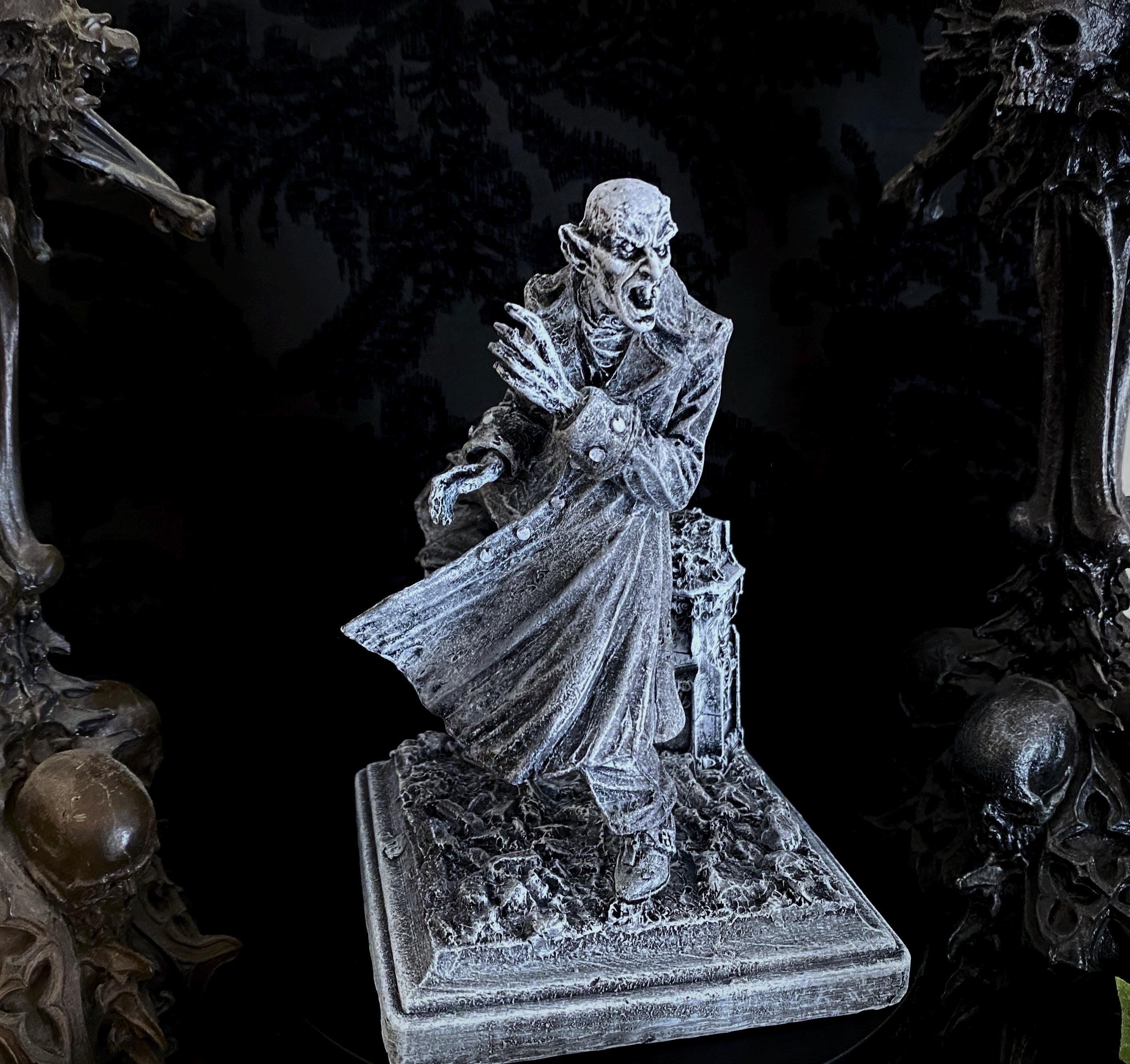 Dracula: Nosferatu Statue,Resin Sculpture | Legendary Vampire Figurine | Victorian Gothic Undead Creature| Dark Art Gift Spooky Home Decor