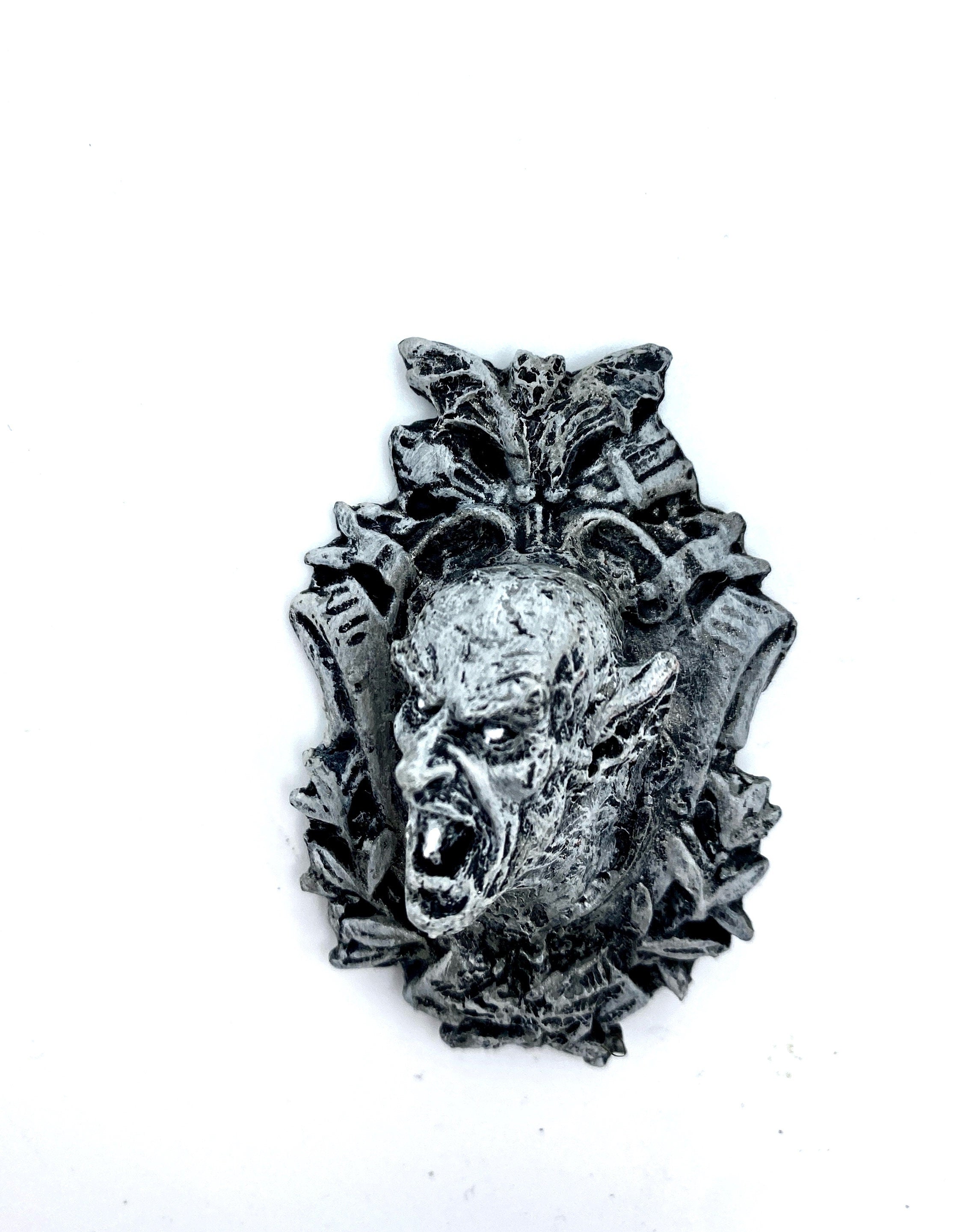 Dracula: Nosferatu Magnet, Hand Painted Resin Sculpture | Gothic Fantasy Decor | Vampire Magnet for Fantasy and Gothic Decor