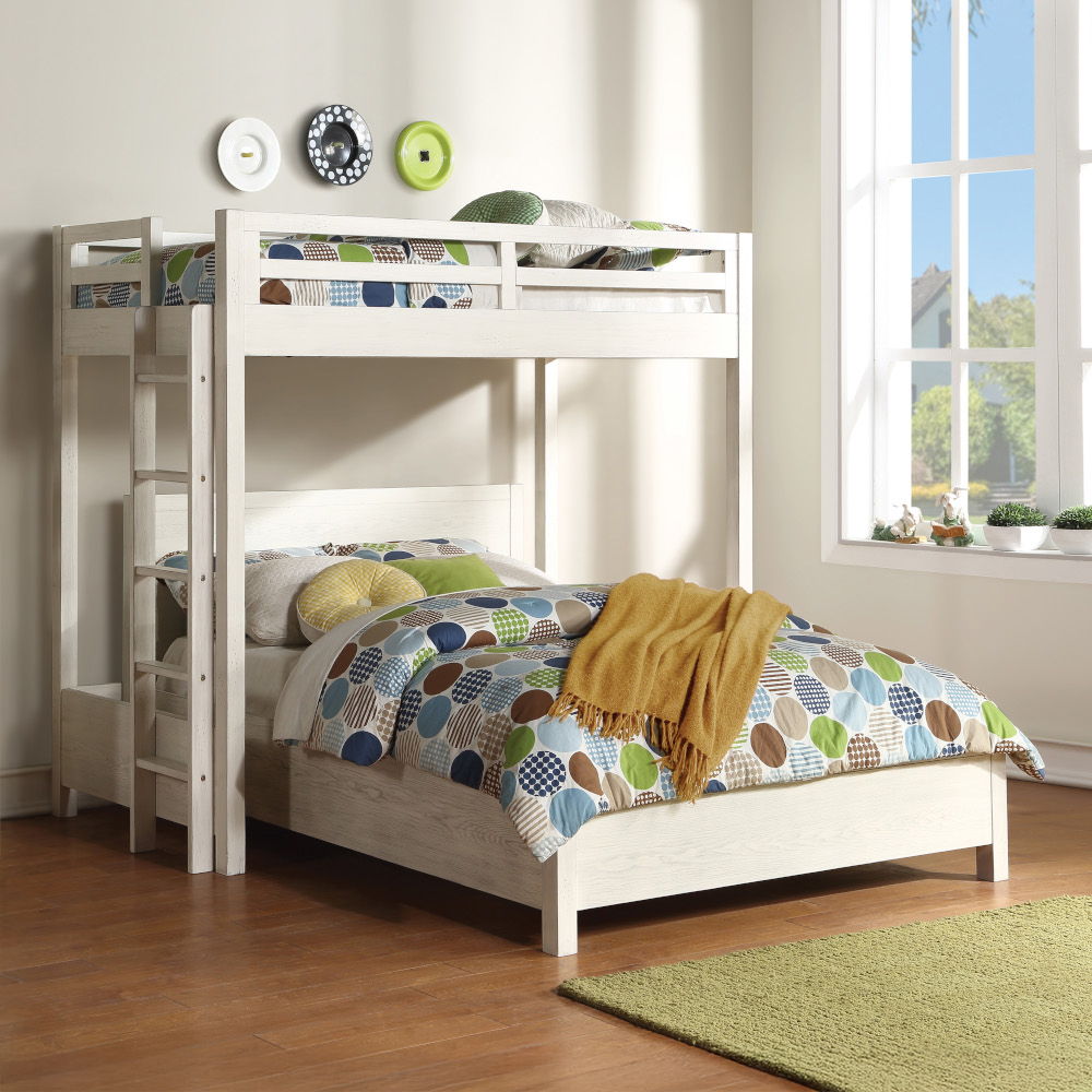 Celerina - Queen Bed - Weathered White