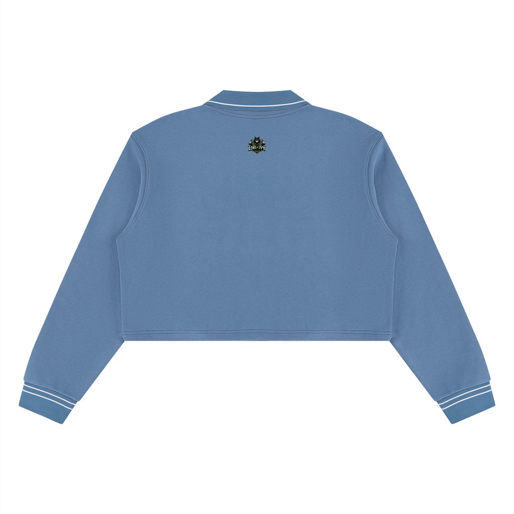 Loki & Ivy Women’s Crop Collared Sweatshirt