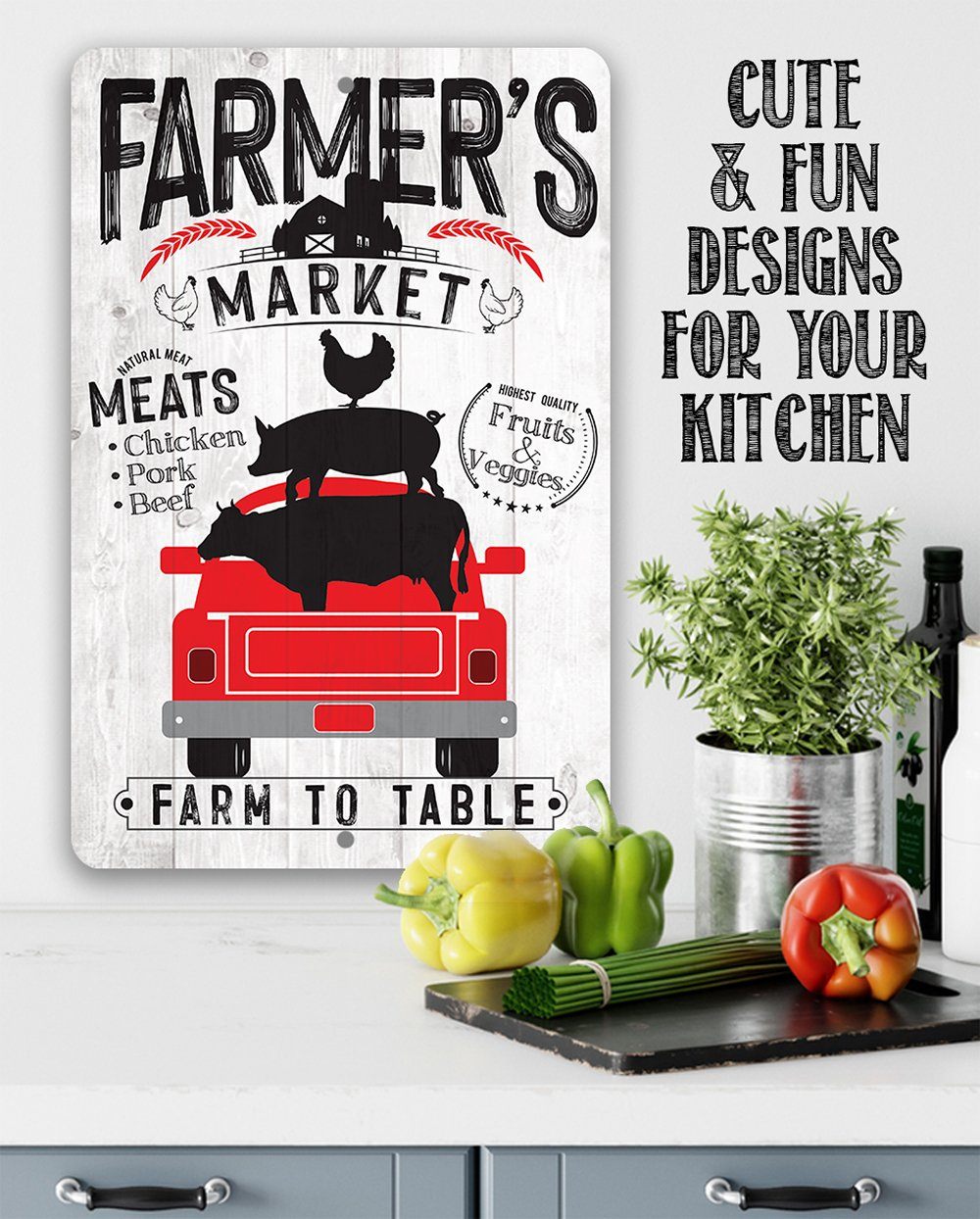 Farmer's Market - Metal Sign