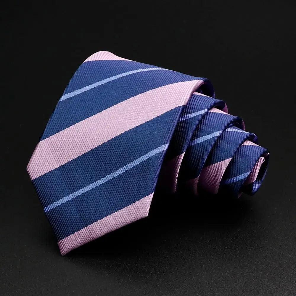 Fashionable Men Office Elegant Necktie Daily Wear Wedding Necktie Party Men Striped Formal Design Neckties Classic Plaid Necktie Stripe Ties Pattern Business Formal Tie