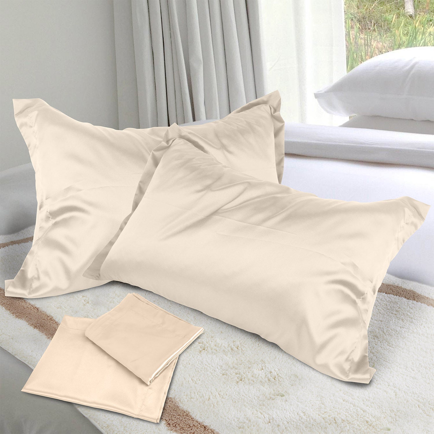 Luxury Silky Satin King Pillowcase Set