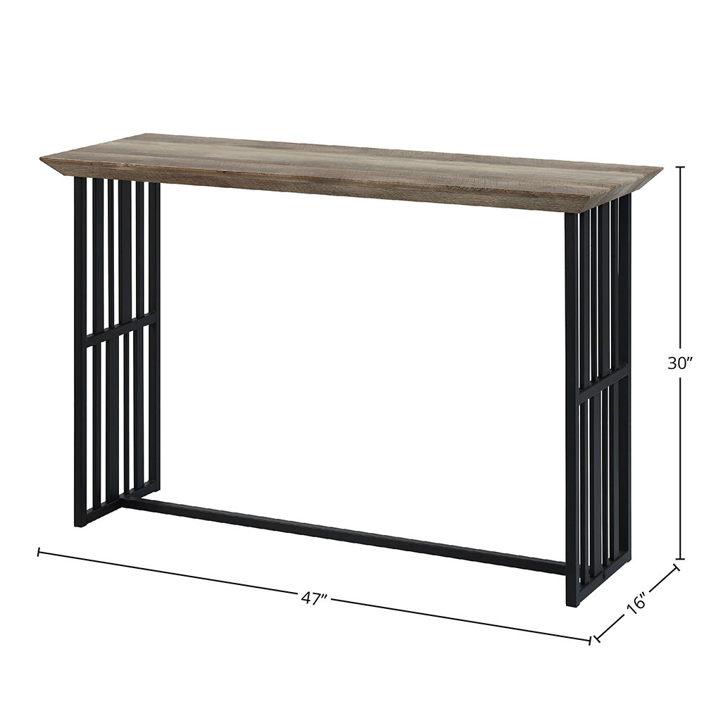 Zudora - Sofa Table - Antique Oak & Black