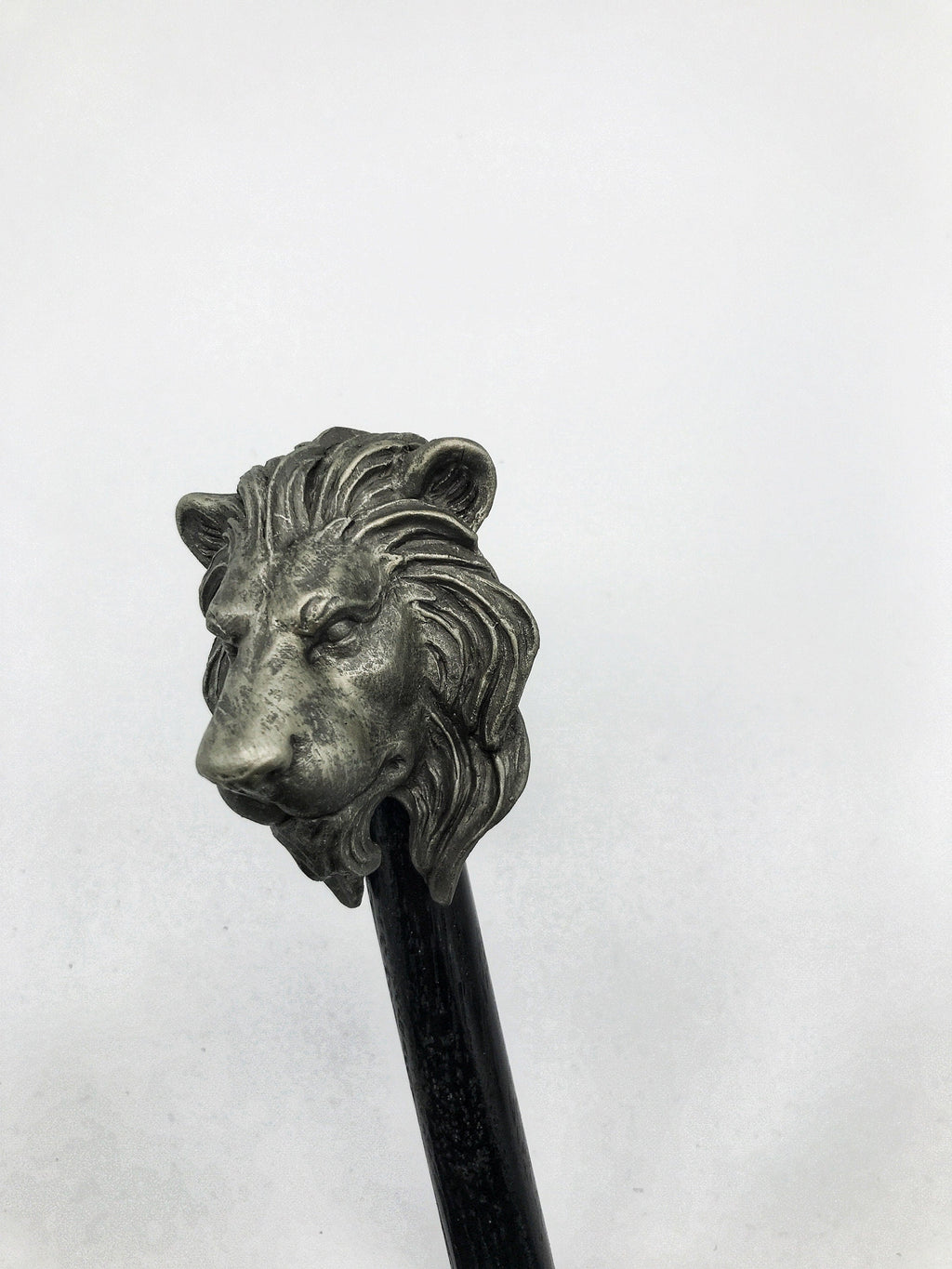 Lion Cane, Hand Sculpted Walking Stick | Medieval Gothic Cane | Fantasy Cosplay Lion Head Cane, Gothic Accessory