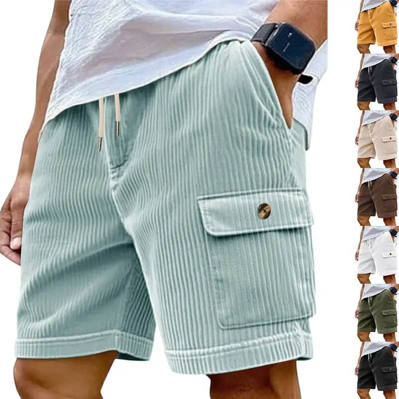 Men's Corduroy Multi-Pocket Shorts – Sports Casual Wear