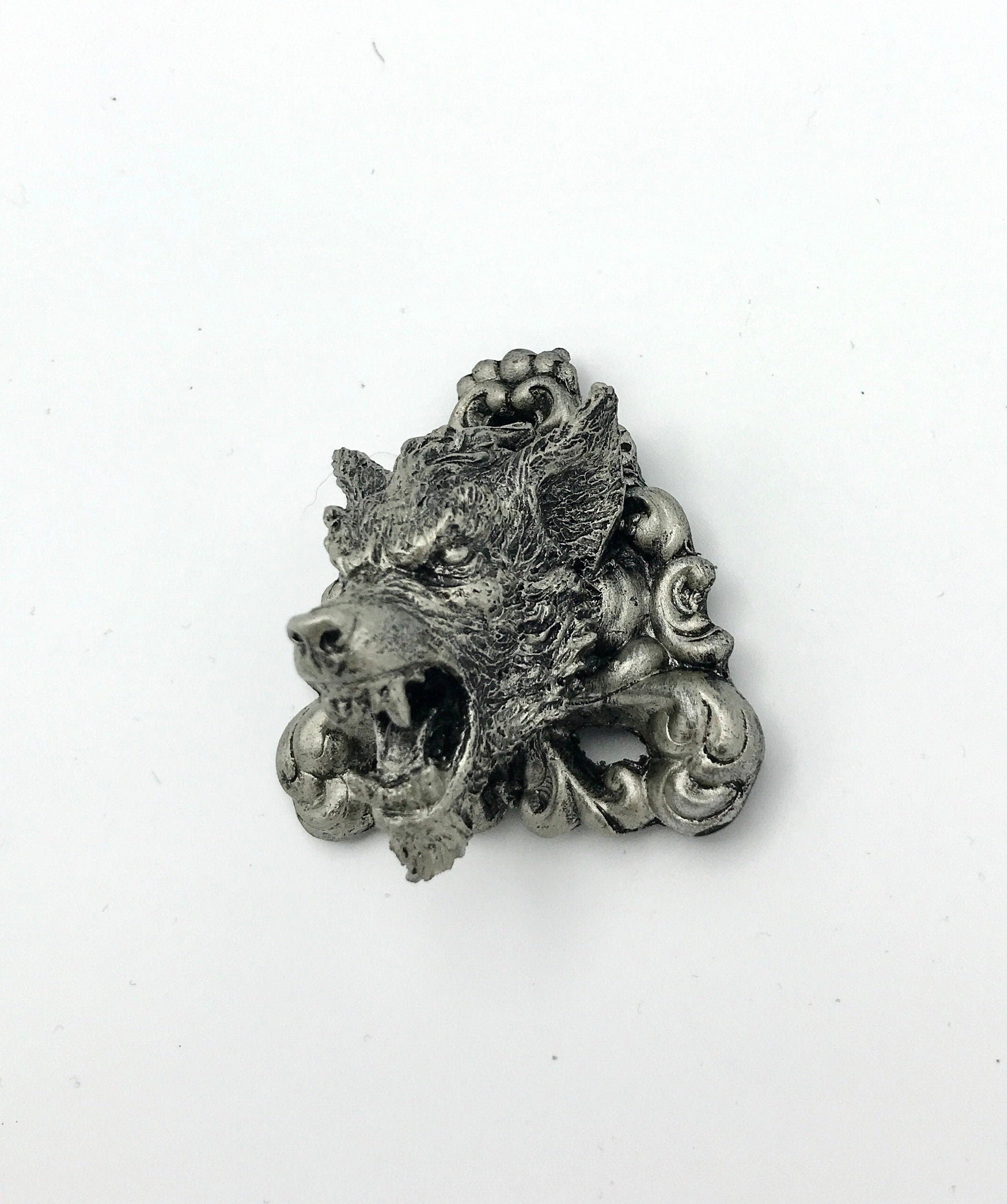 Werewolf Magnet, Hand Painted Resin Sculpture | Gothic Fantasy Decor | Werewolf Magnet for Fantasy and Gothic Decor
