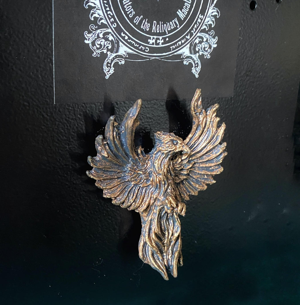 Phoenix Magnet, Hand Painted Resin Sculpture | Mythic Fantasy Decor | Phoenix  Magnet for Fantasy and Gothic Decor