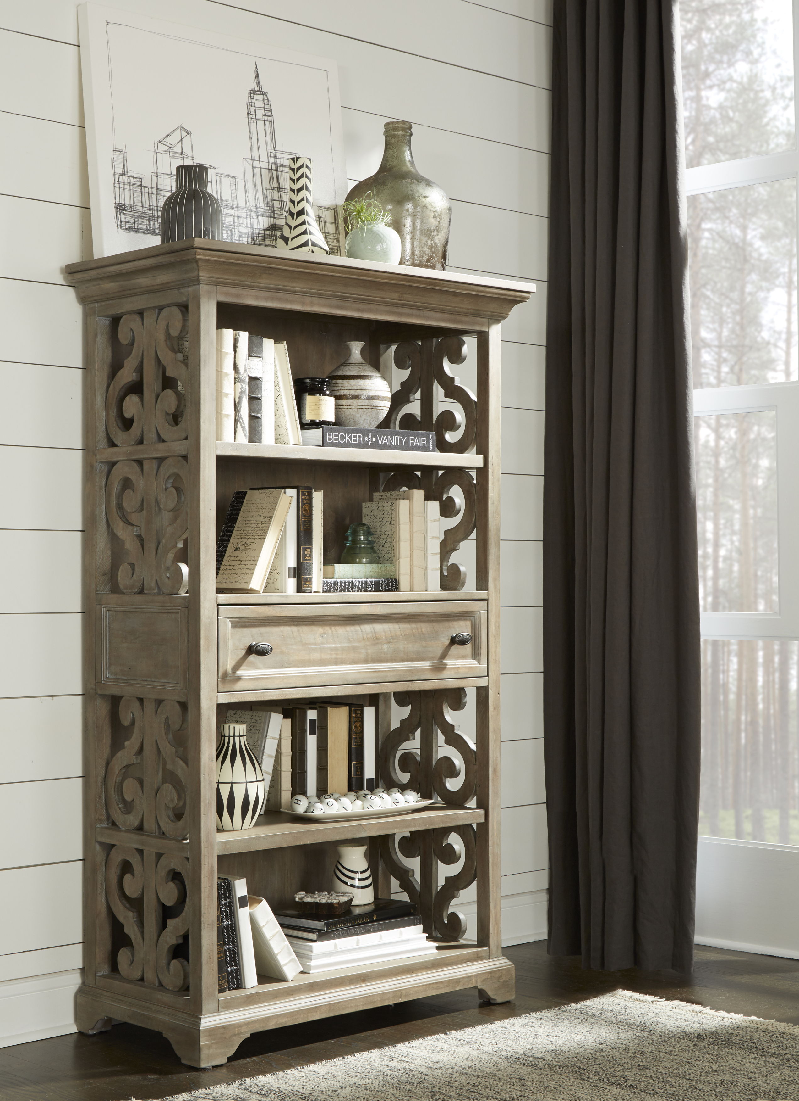 Tinley Park - Bookcase - Dove Tail Gray