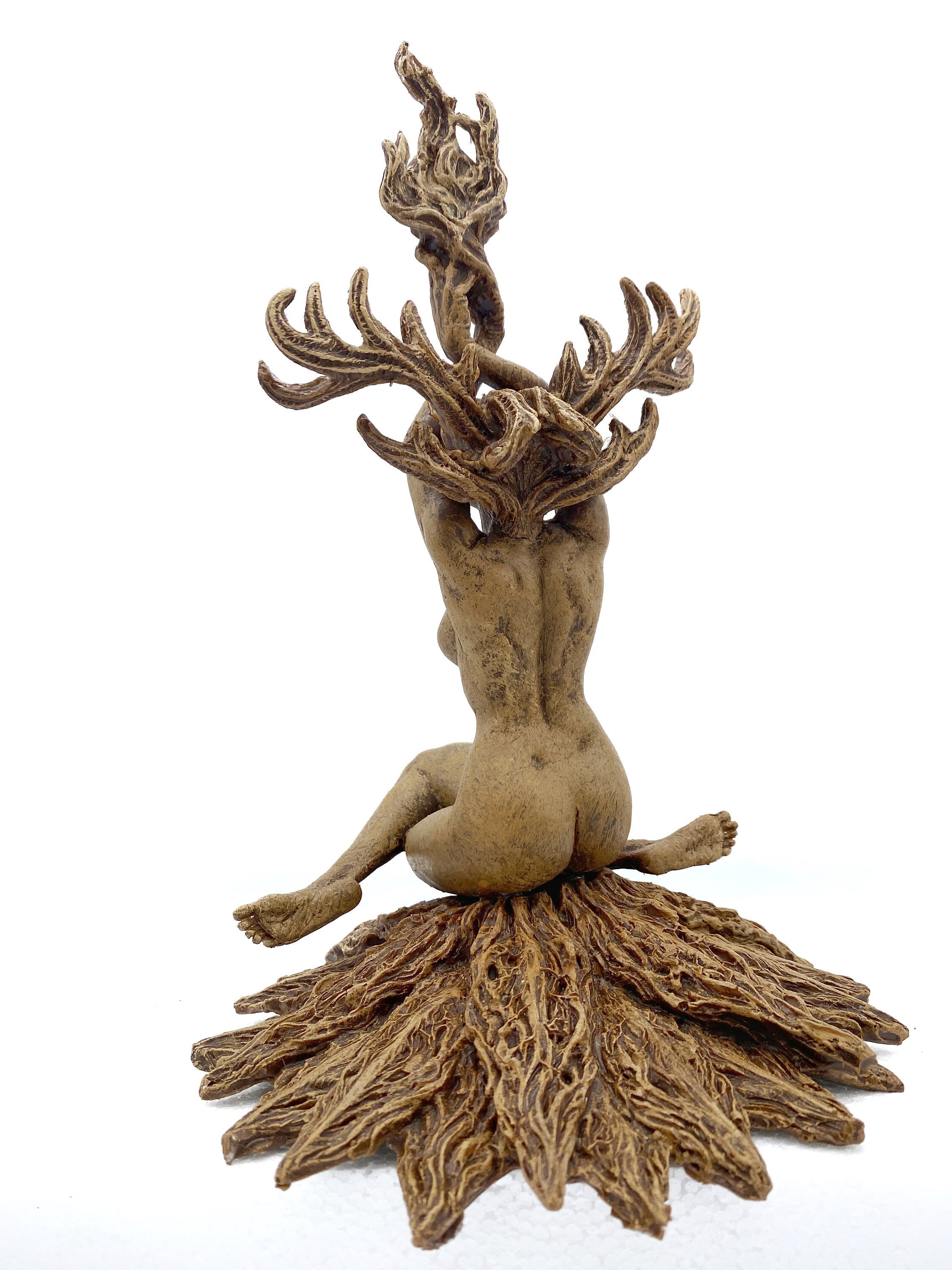 Prakrit Shakti: The Awakening Spirit, Hand Painted Resin Statue |  Mythical Yoga Meditation Figurine | Goddess Altar Statue for Yoga Lovers