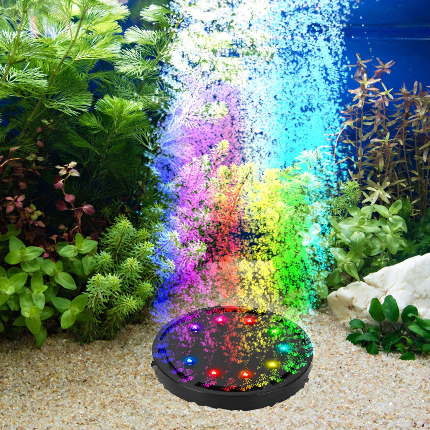 GBruno 4in LED Aquarium Air Bubble Lamp