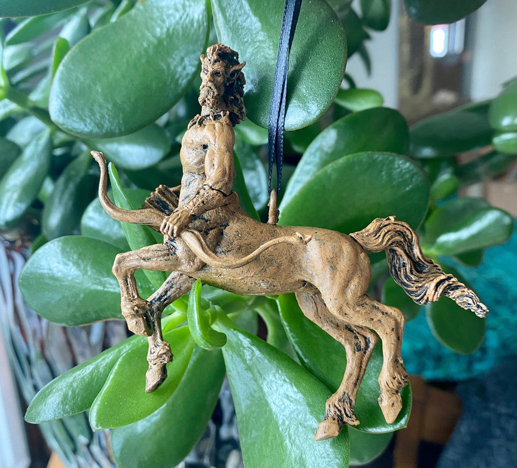 Centaur Ornament, Hand Painted Resin Sculpture | Mythical Creature Figurine | Legendary Sagittarius Centaur Ornament. Fantasy Art Decor