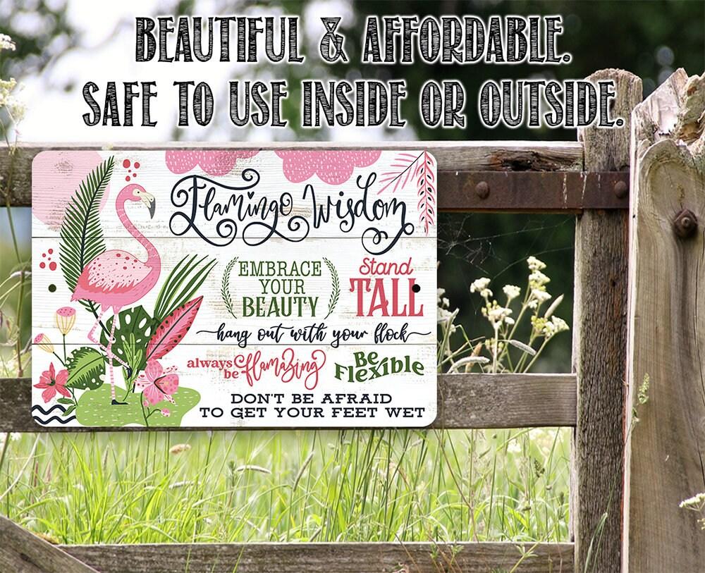 Flamingo Wisdom - Metal Sign
