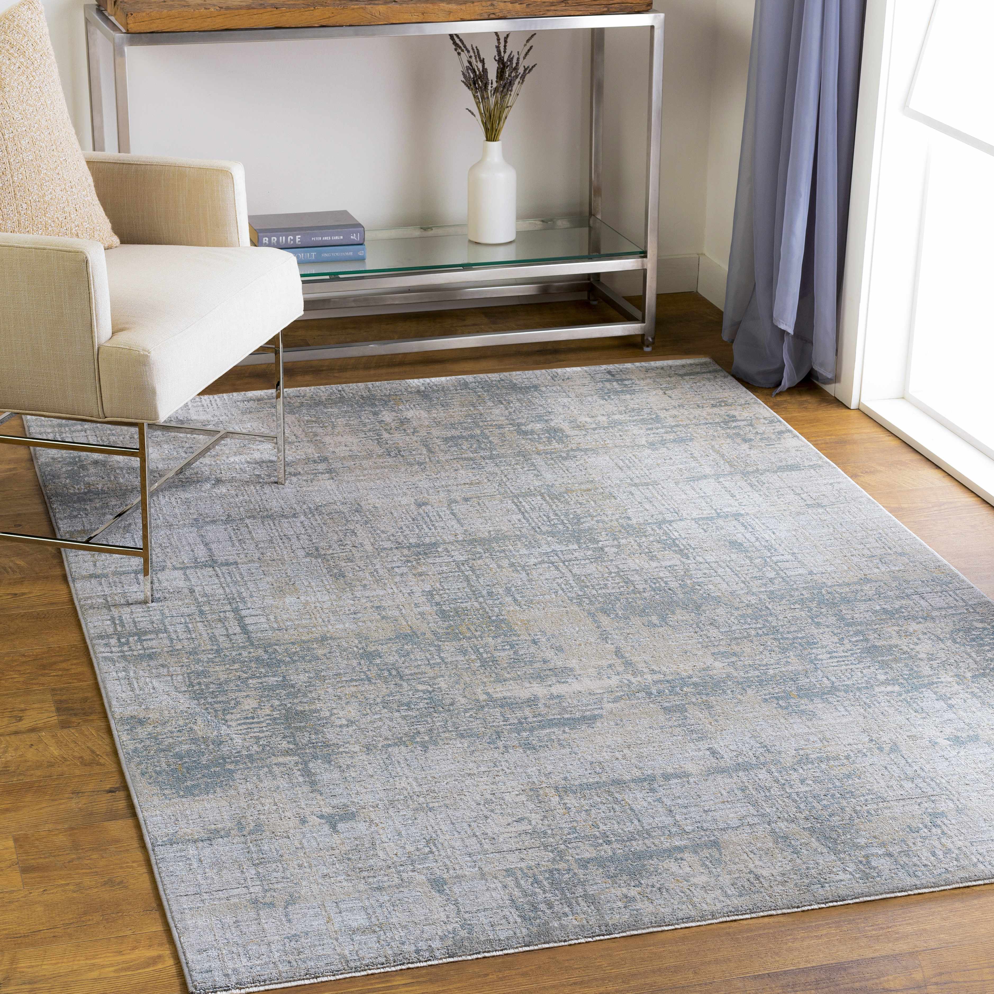 Fallin Gray Thick Luxe Abstract Striped Rug