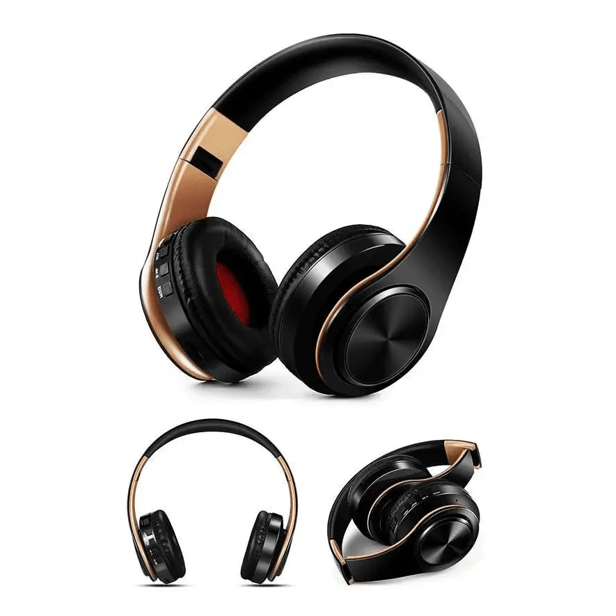 Folding Bluetooth White Blue Wireless Stereo Headphones Headset Mic Support Comfortable Earmuffs Modern Simple Design