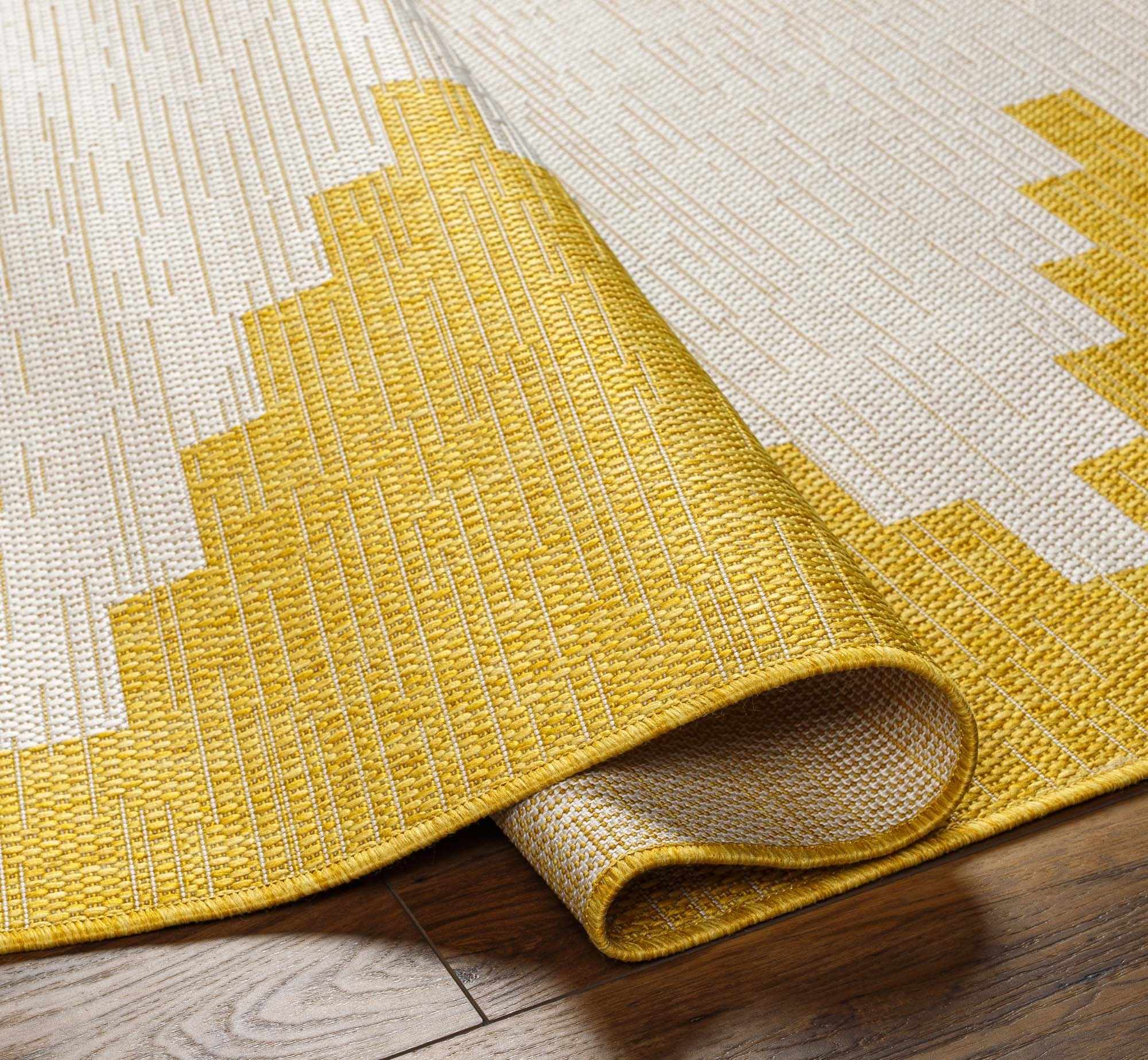 Djugun Yellow Outdoor Rug - Clearance