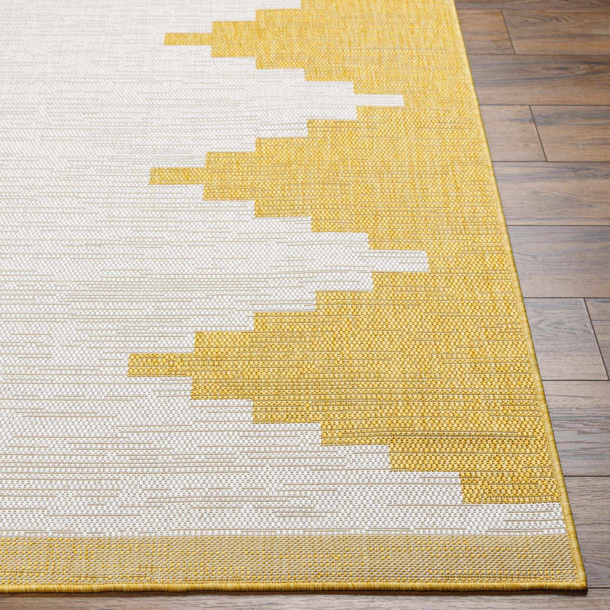 Djugun Yellow Outdoor Rug - Clearance