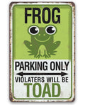 Frog Parking - Metal Sign