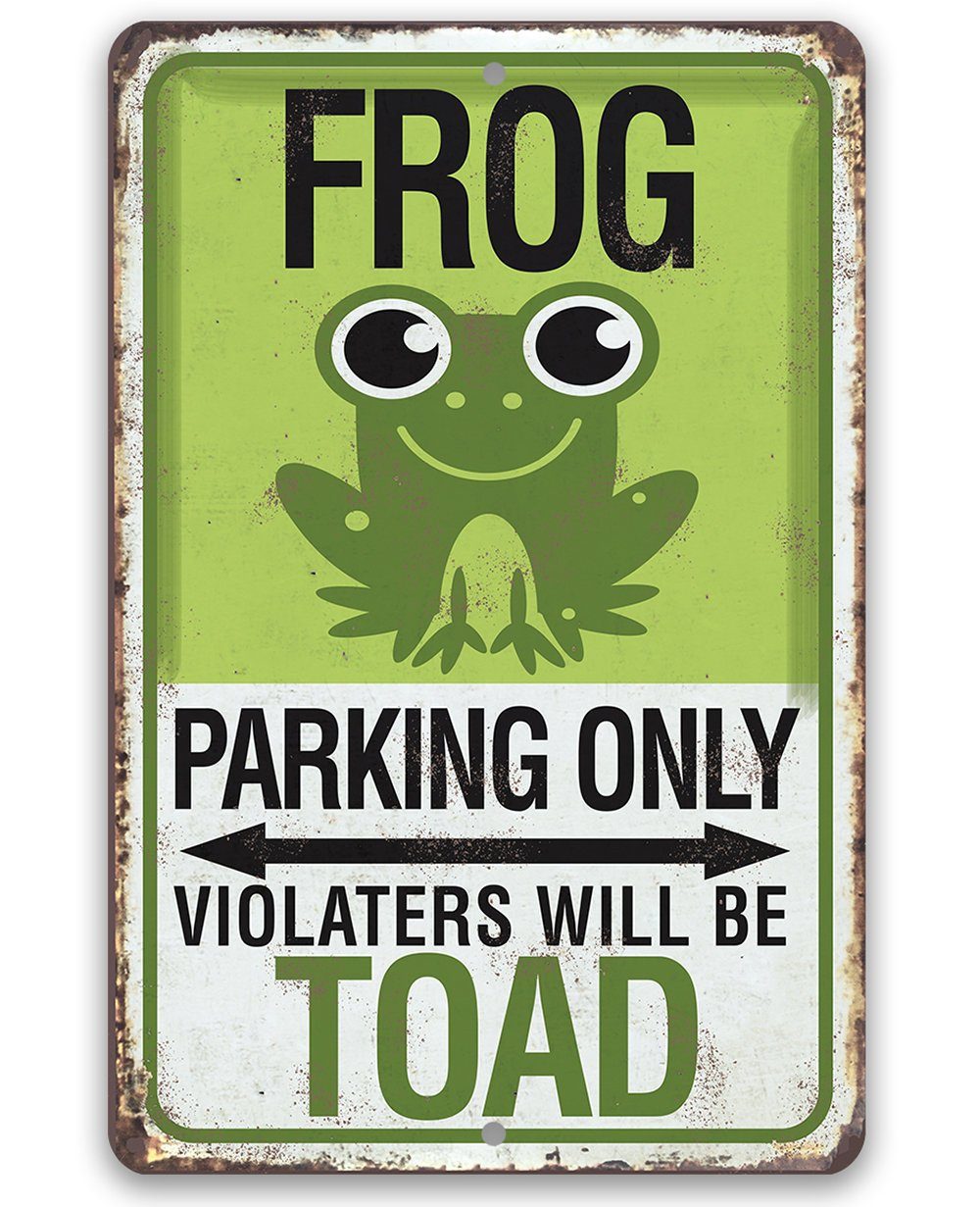 Frog Parking - Metal Sign