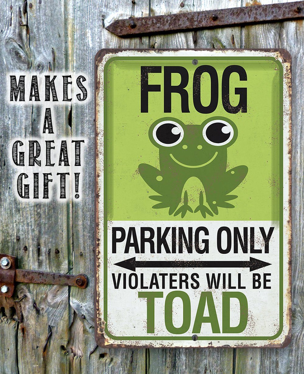Frog Parking - Metal Sign