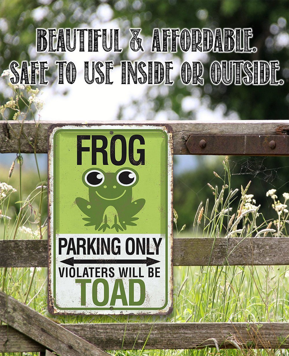 Frog Parking - Metal Sign