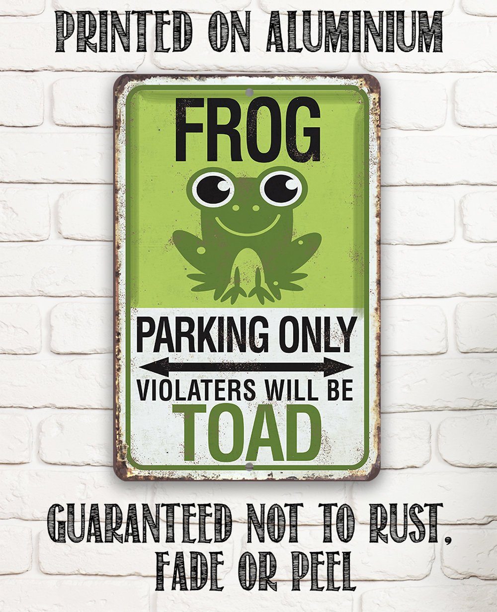 Frog Parking - Metal Sign